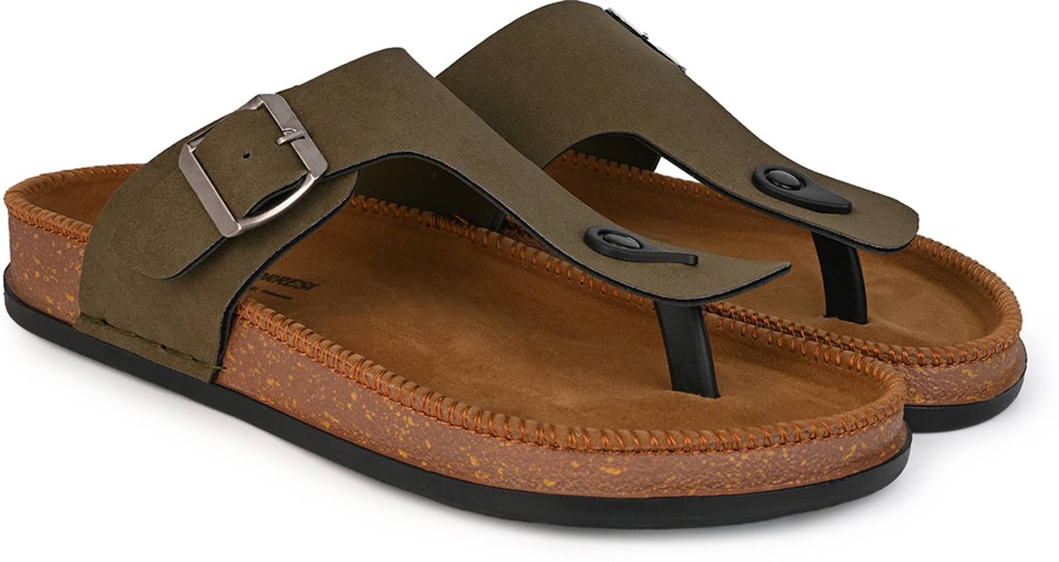 ALBERTO TORRESI Men Green Flip Flops - Image 2