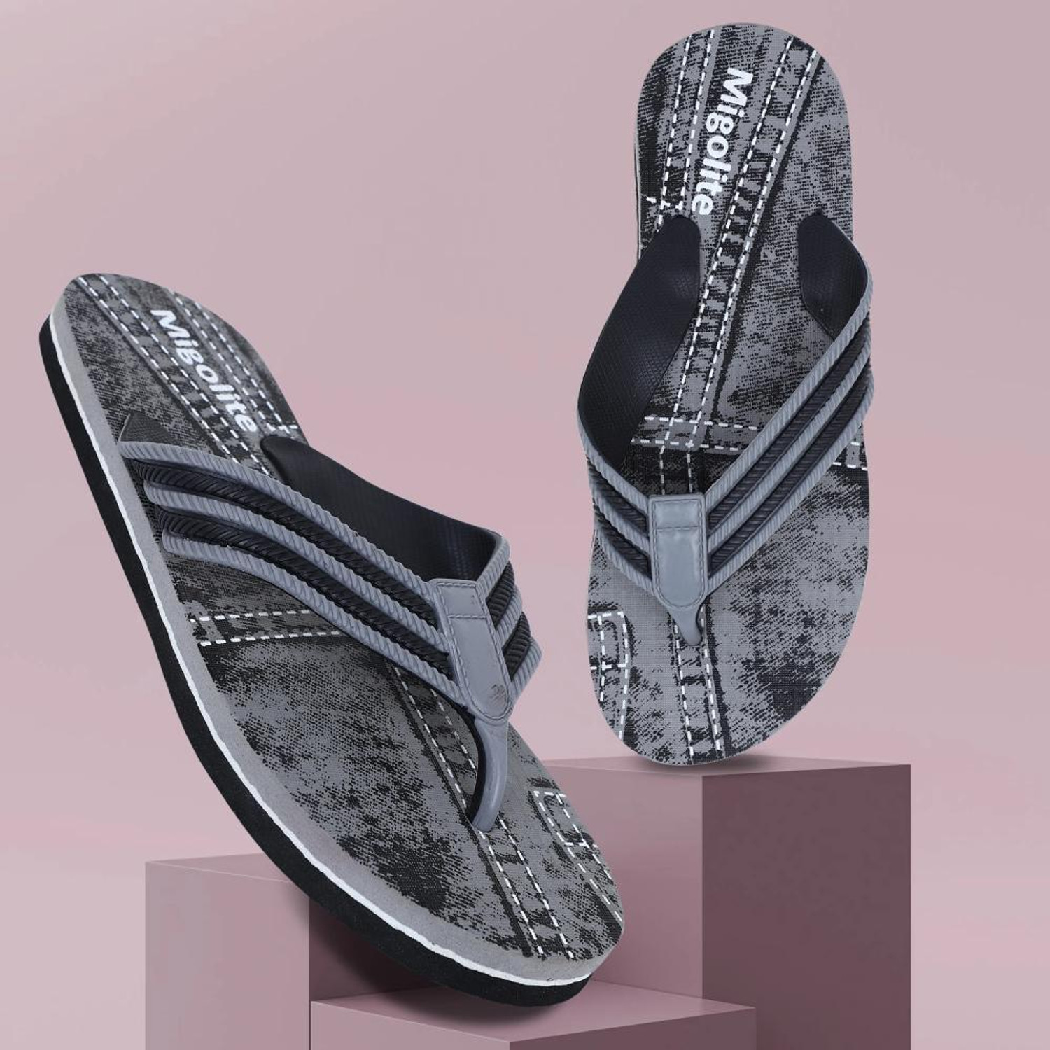 Image of MIGOLITE Men Slippers (Grey, 10)