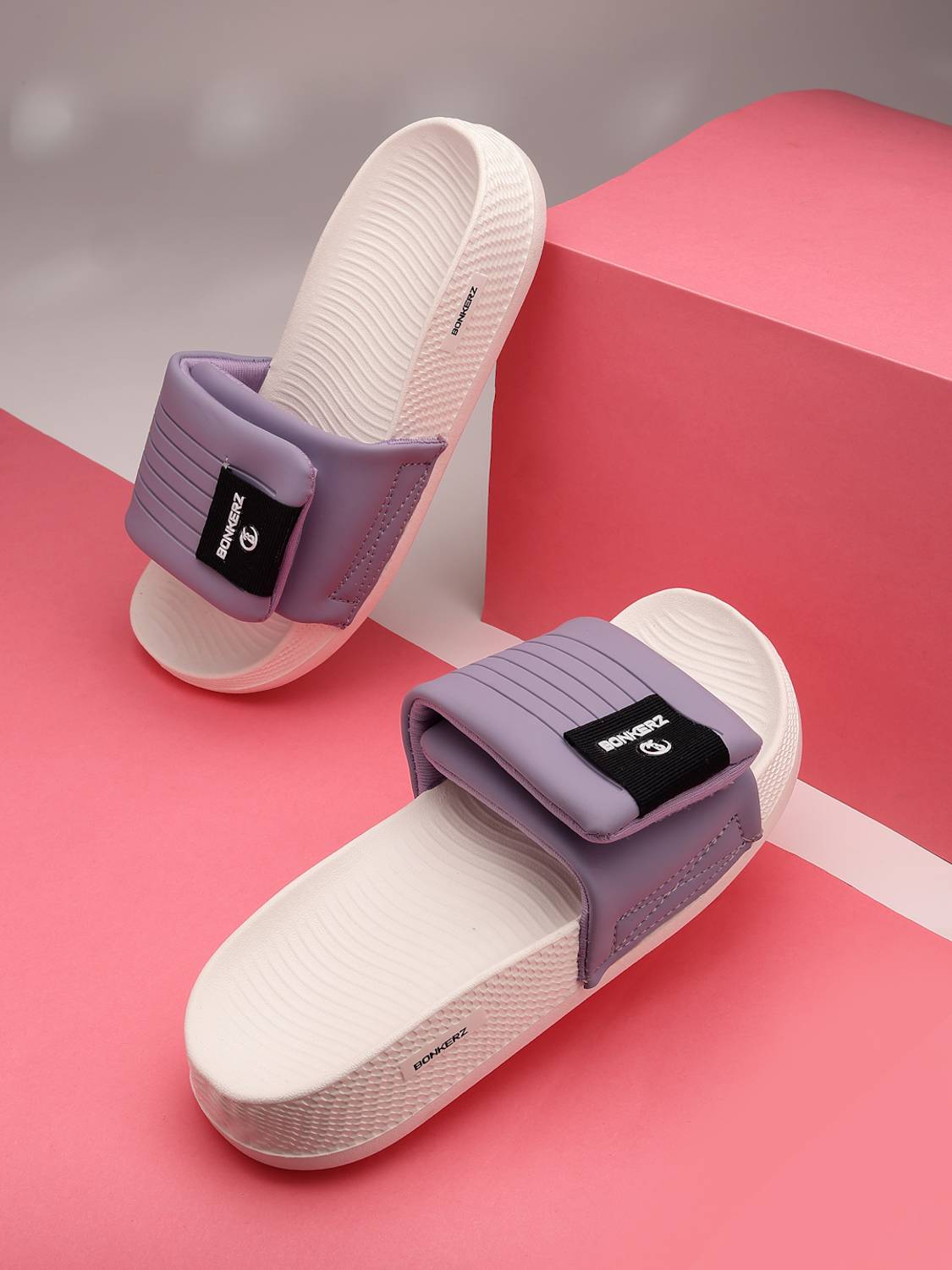 BONKERZ Unisex Purple Slides - Image 1