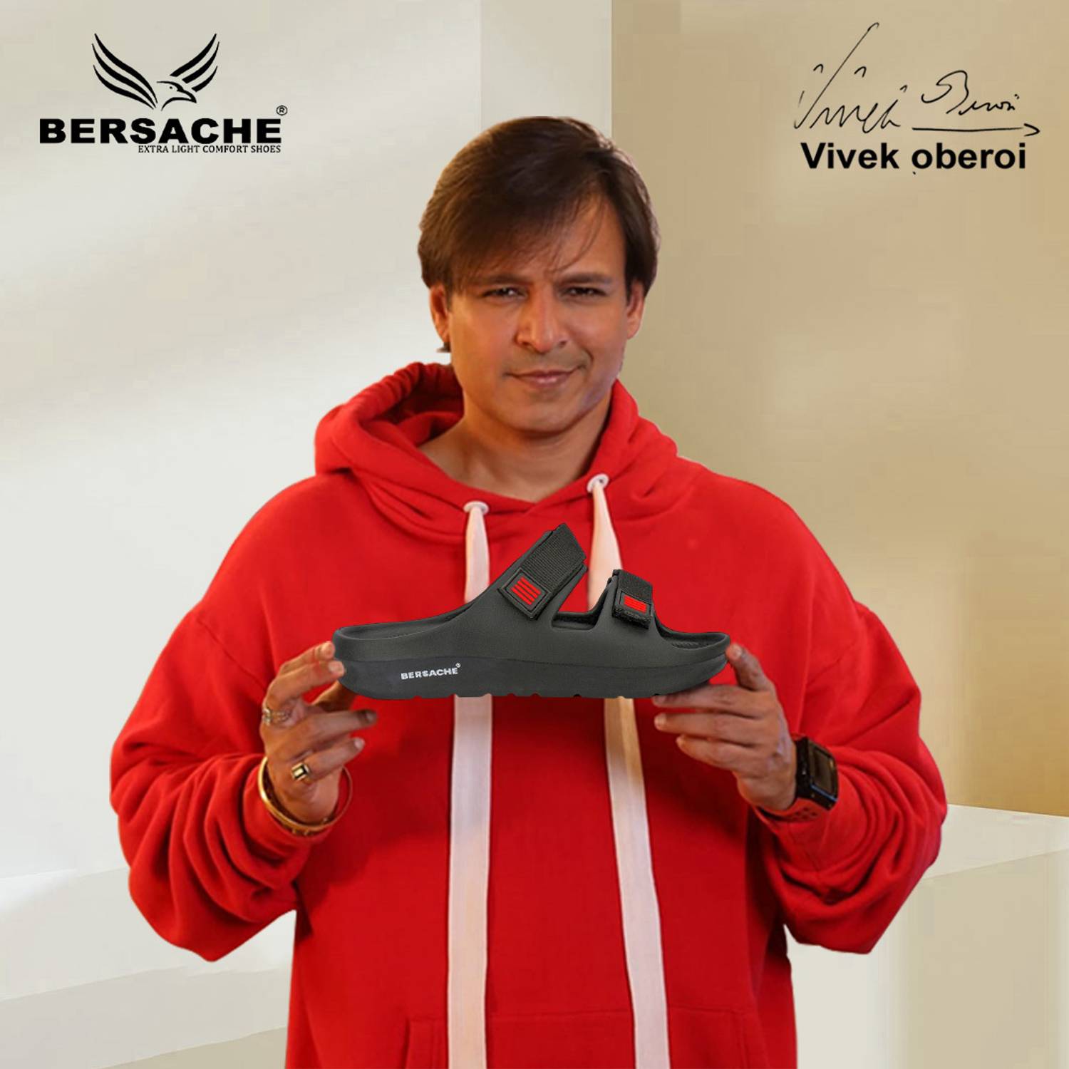 BERSACHE Men Slides Black - Image 2