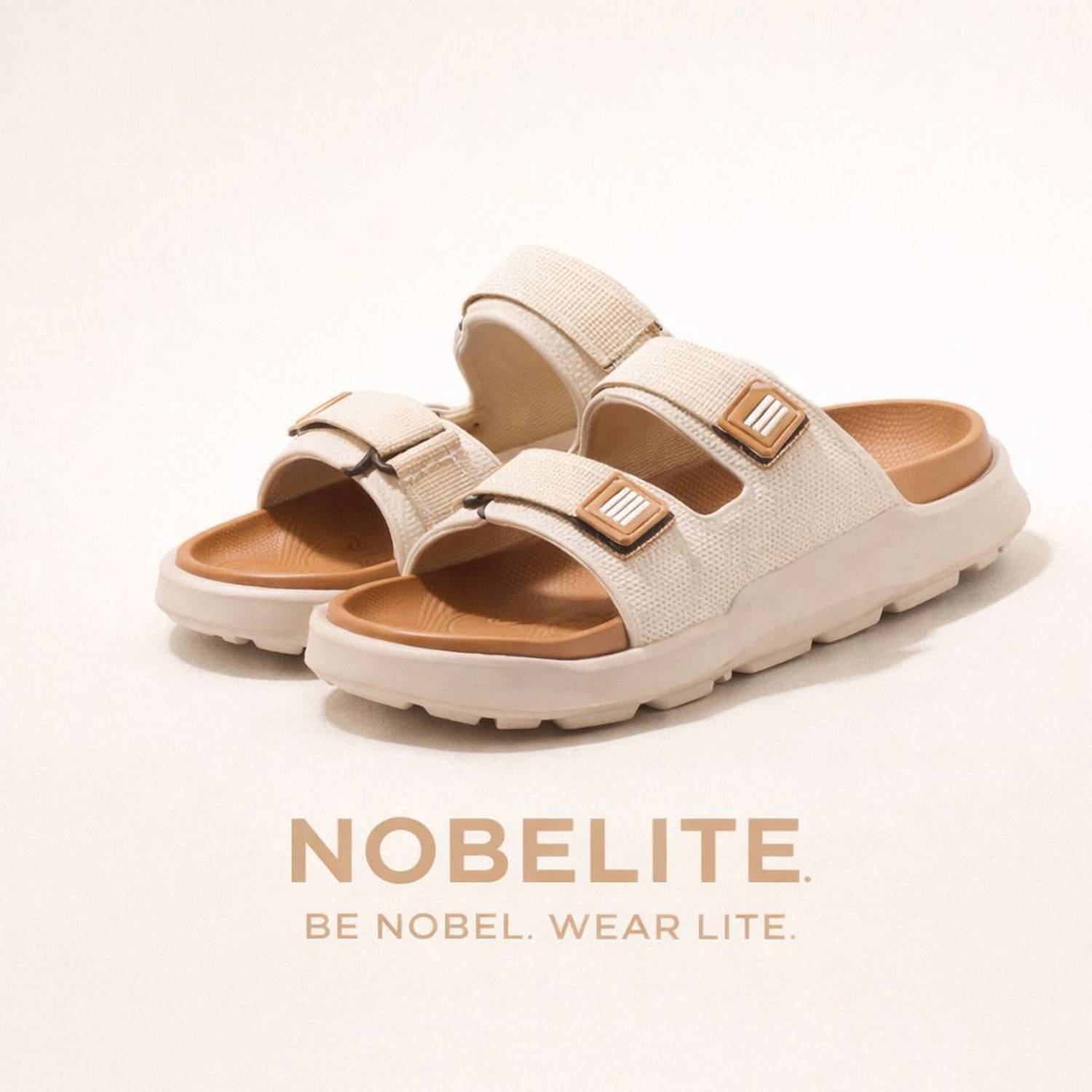 NOBELITE Men Brown Flip Flops - Image 1