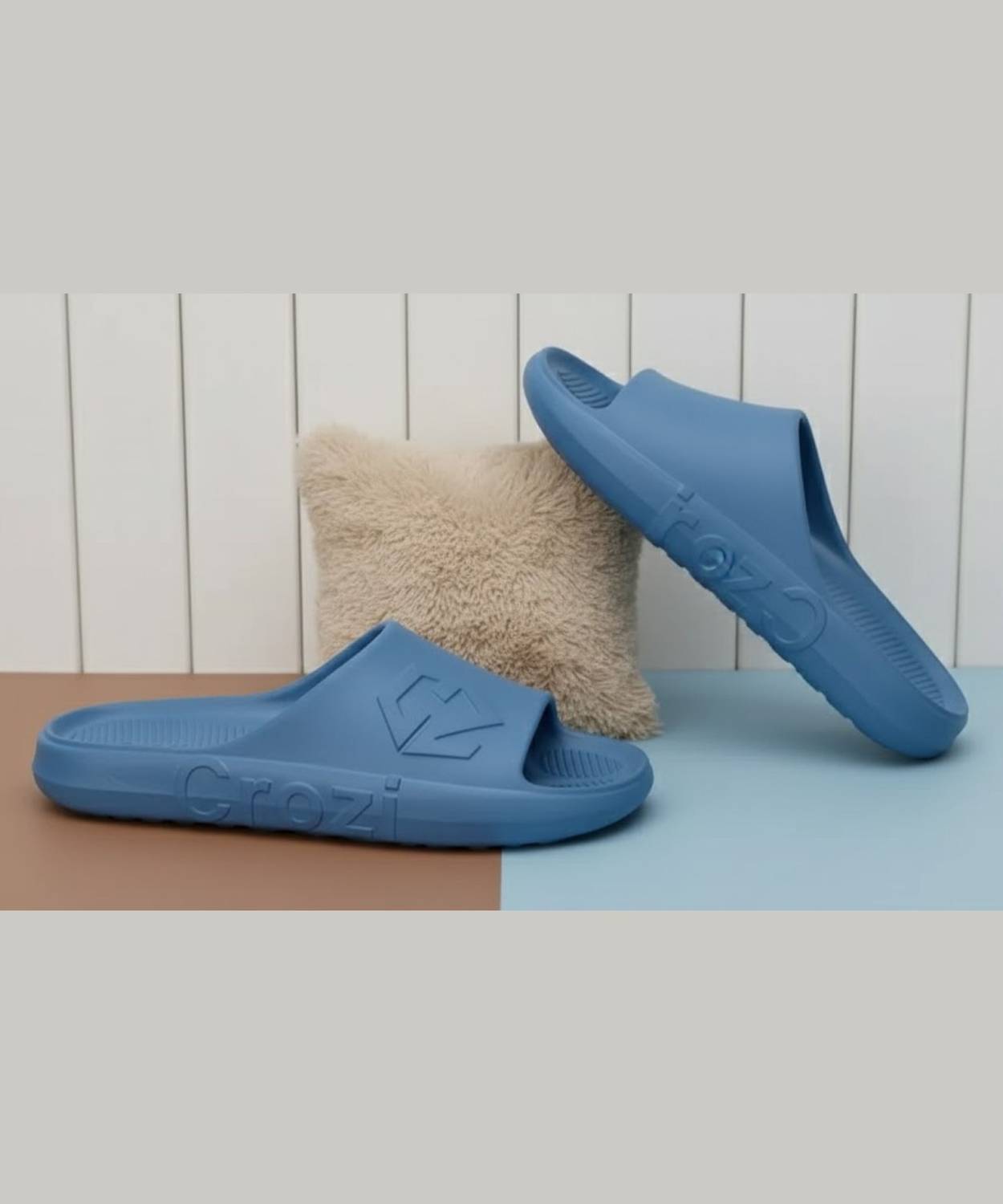 Lehar Men Blue Slides - Image 5