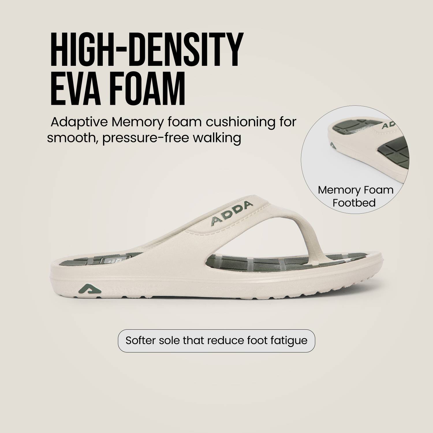 Adda Men White Flip Flops - Image 4