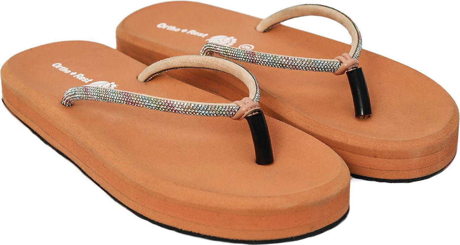 Image of Ortho + Rest Women Women Doctor Soft MCR Ortho Comfort Lightweight Slippers for Heel & Joint Pain Flip Flops