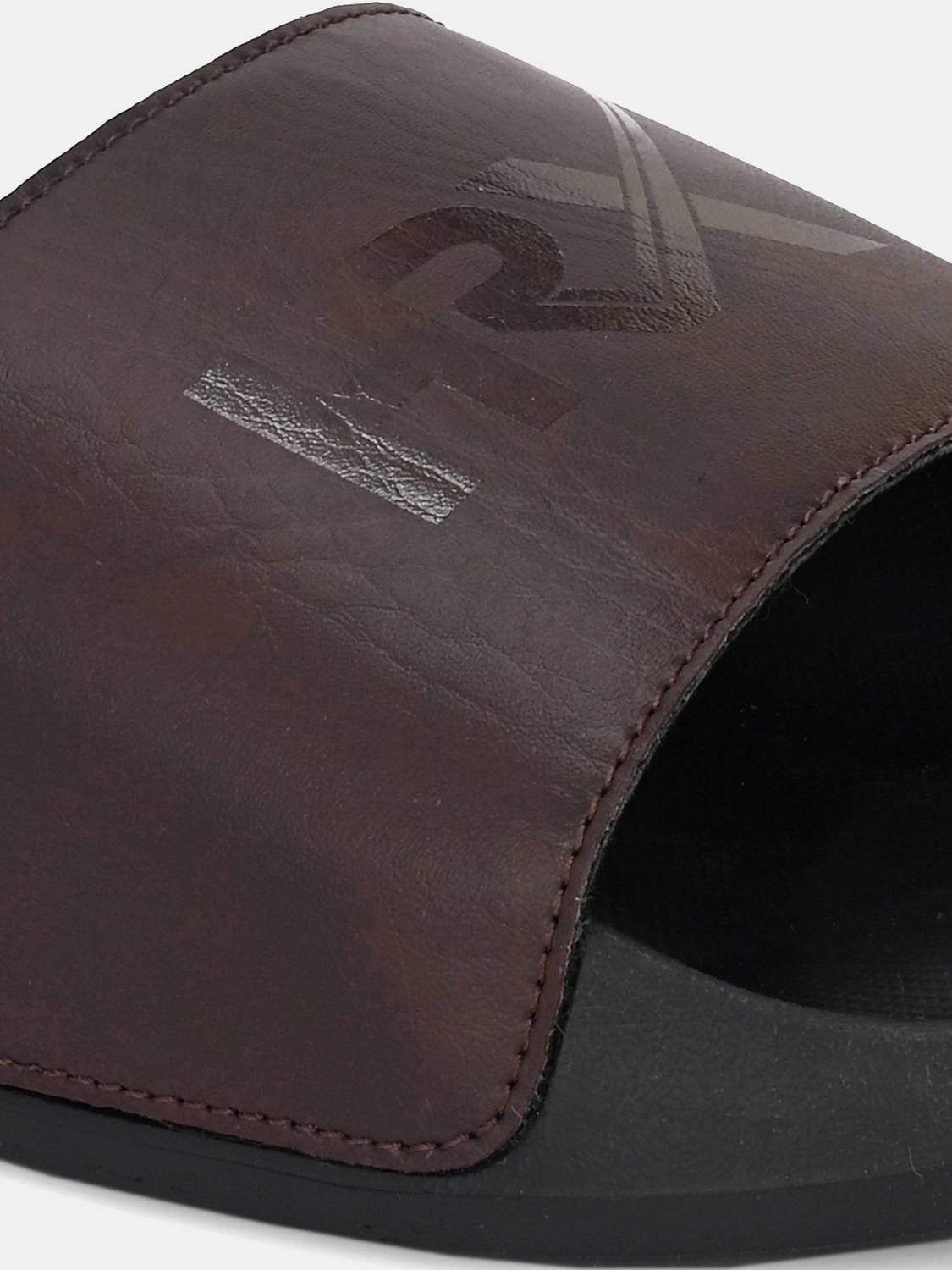 HRX by Hrithik Roshan Men Brown Slides - Image 4