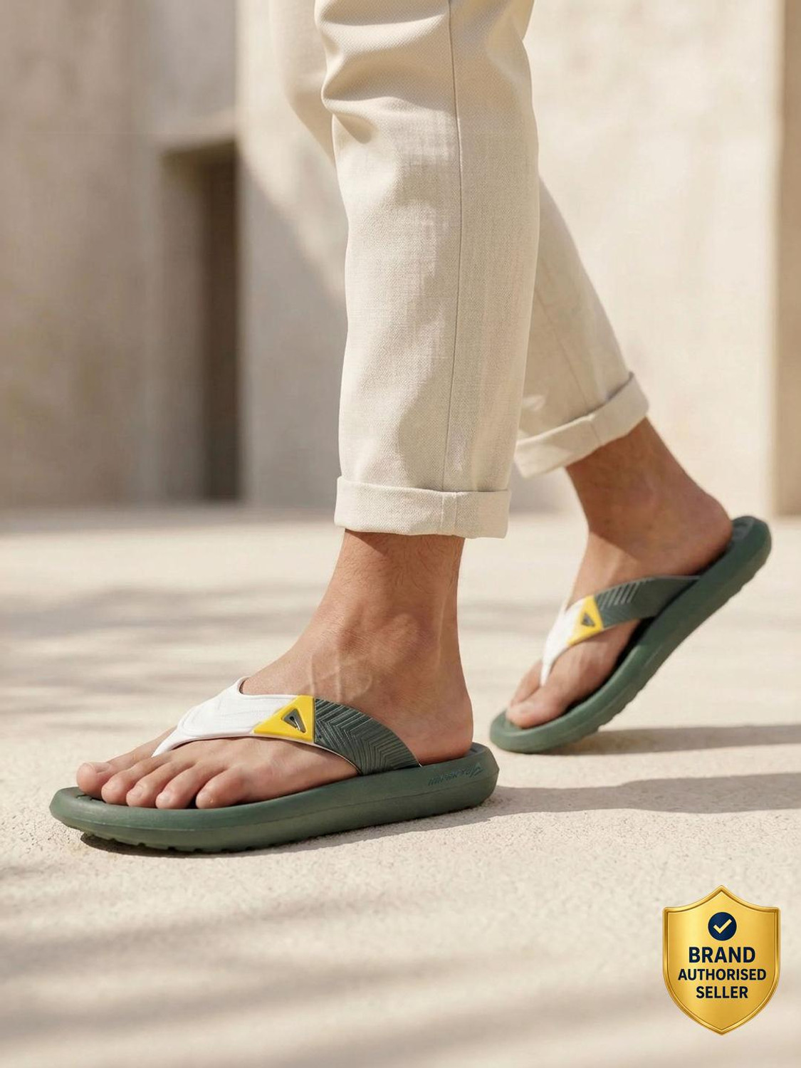 Image of Impakto by Ajanta Men Slippers, V Shape Flip Flops, Lightweight & Comfortable Daily Use Chappal Flip Flops
