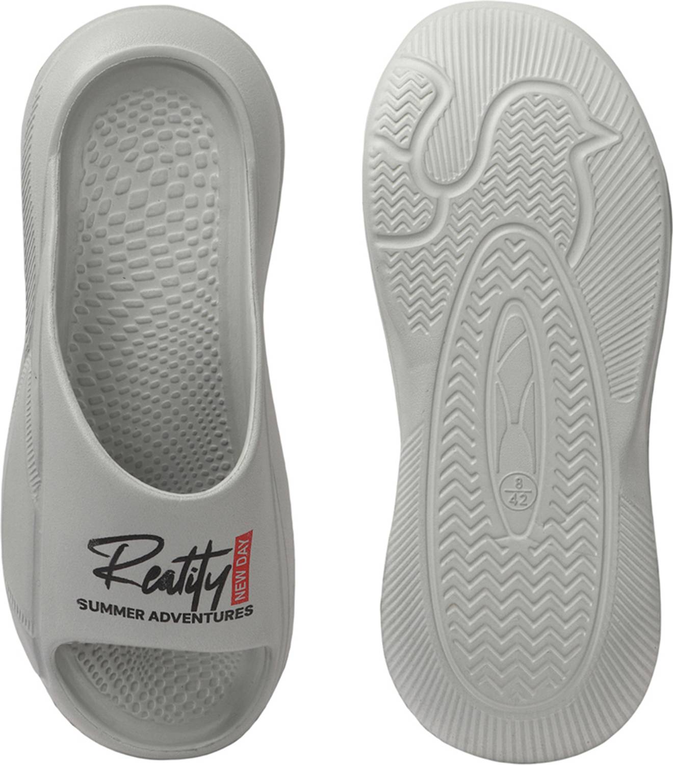 Bootco Men Gray Slides - Image 2