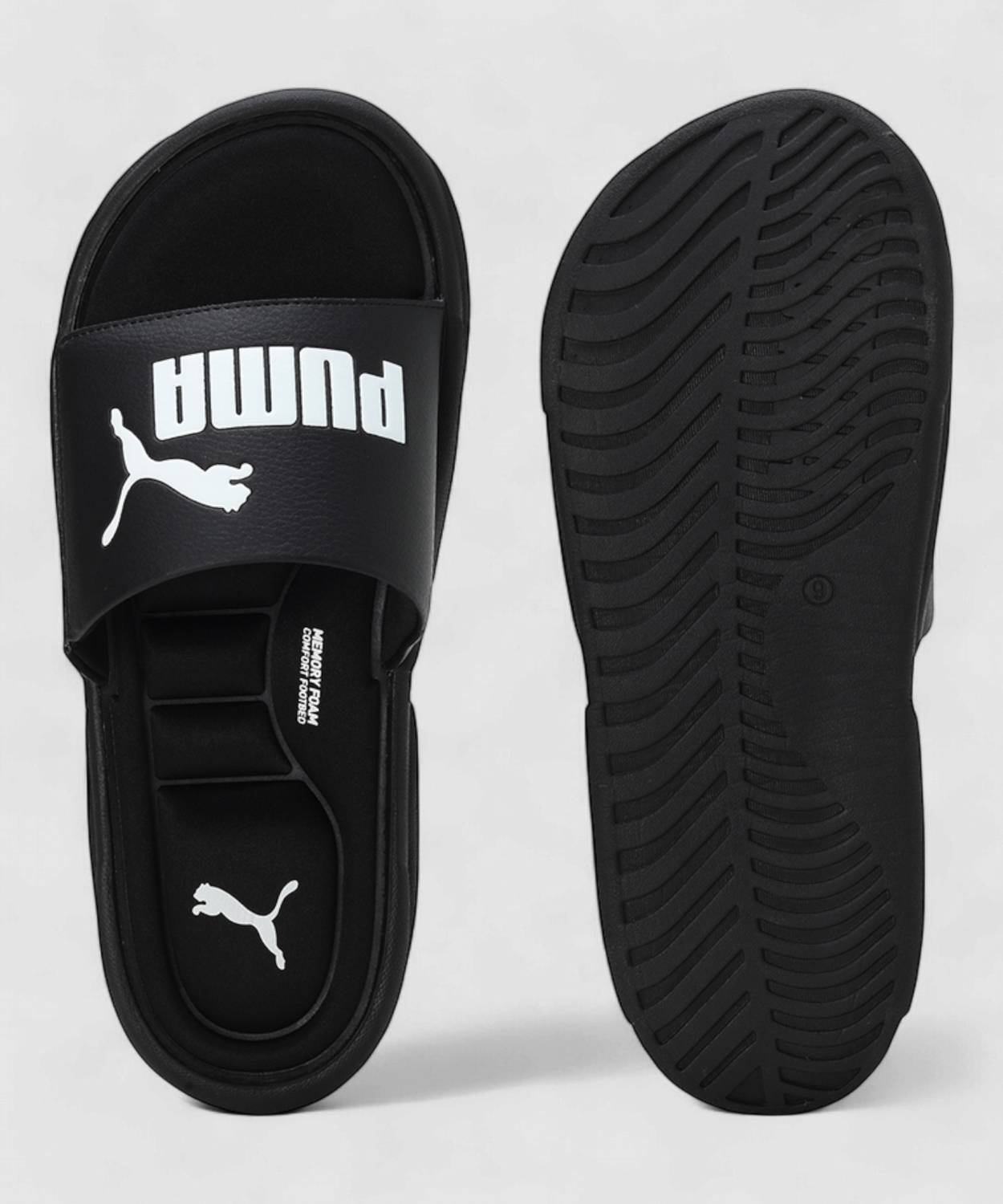 PUMA Men Royalcat Memory Foam Slides Black - Image 5