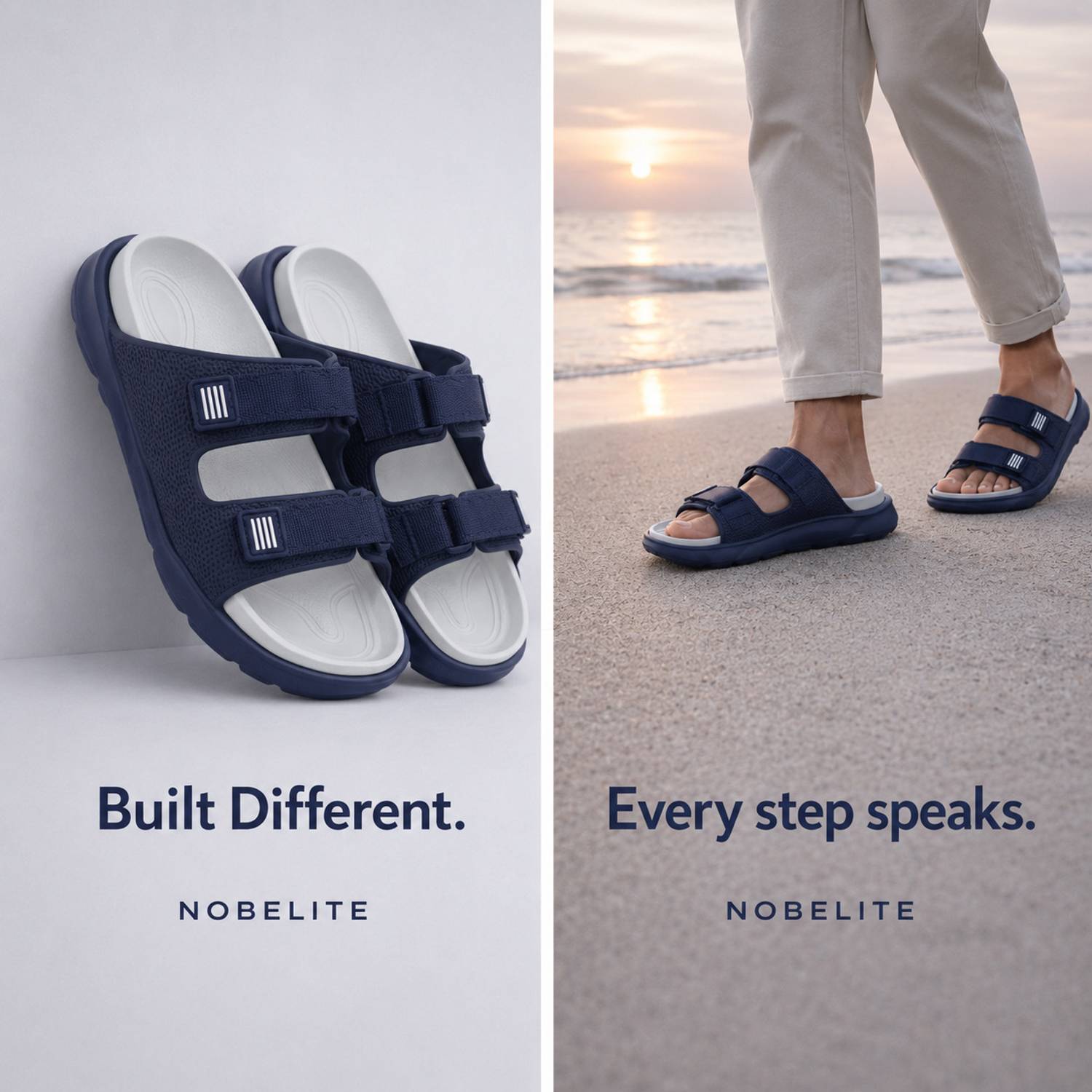 NOBELITE Men Blue Flip Flops - Image 4