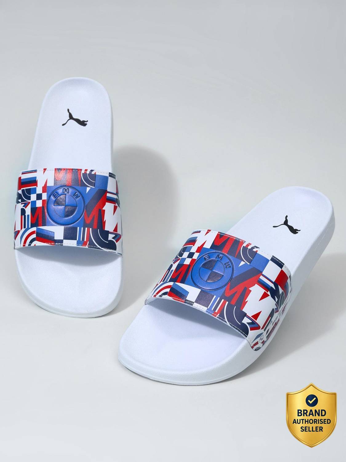 PUMA Men BMW MMS Leadcat 2.0 Slides Blue - Image 1