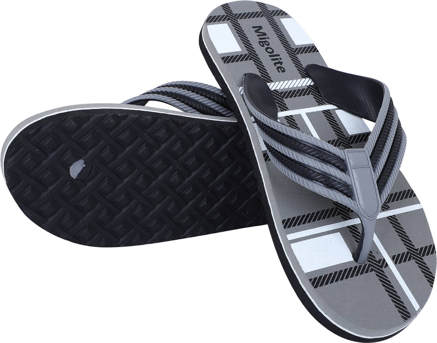 MIGOLITE Men's Stylish Checked Flip Flops - Image 4