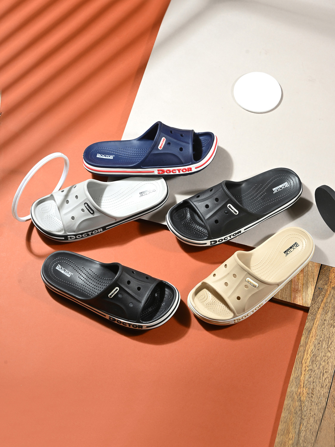 Image of DOCTOR FEEL SOFT Men Men Arch Support|Soft Sole|Walking Comfort|Anti-Slip|Casual Wear Slippers Slides