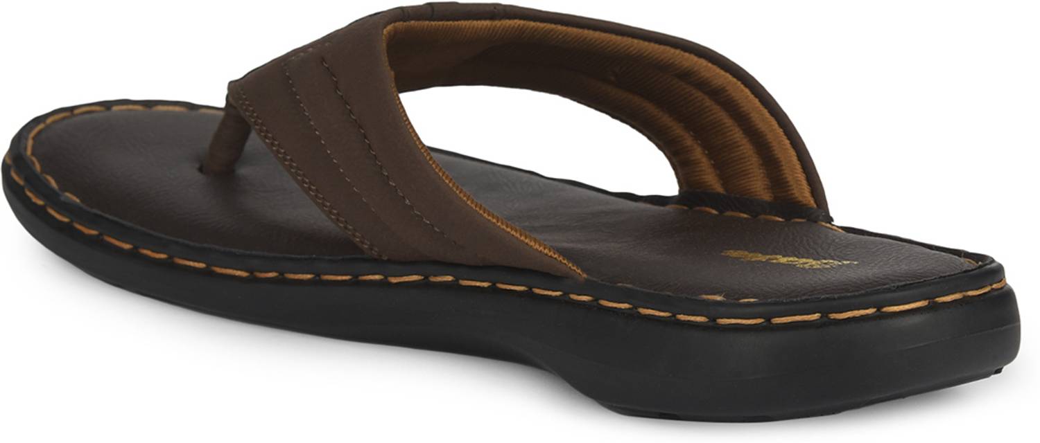 Bata Men Brown Slippers - Image 3