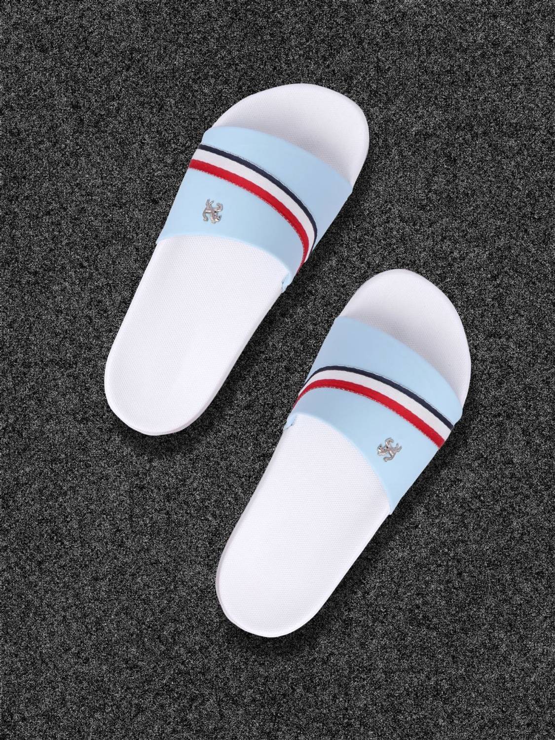 Foot Print Men Slides Multicolor
