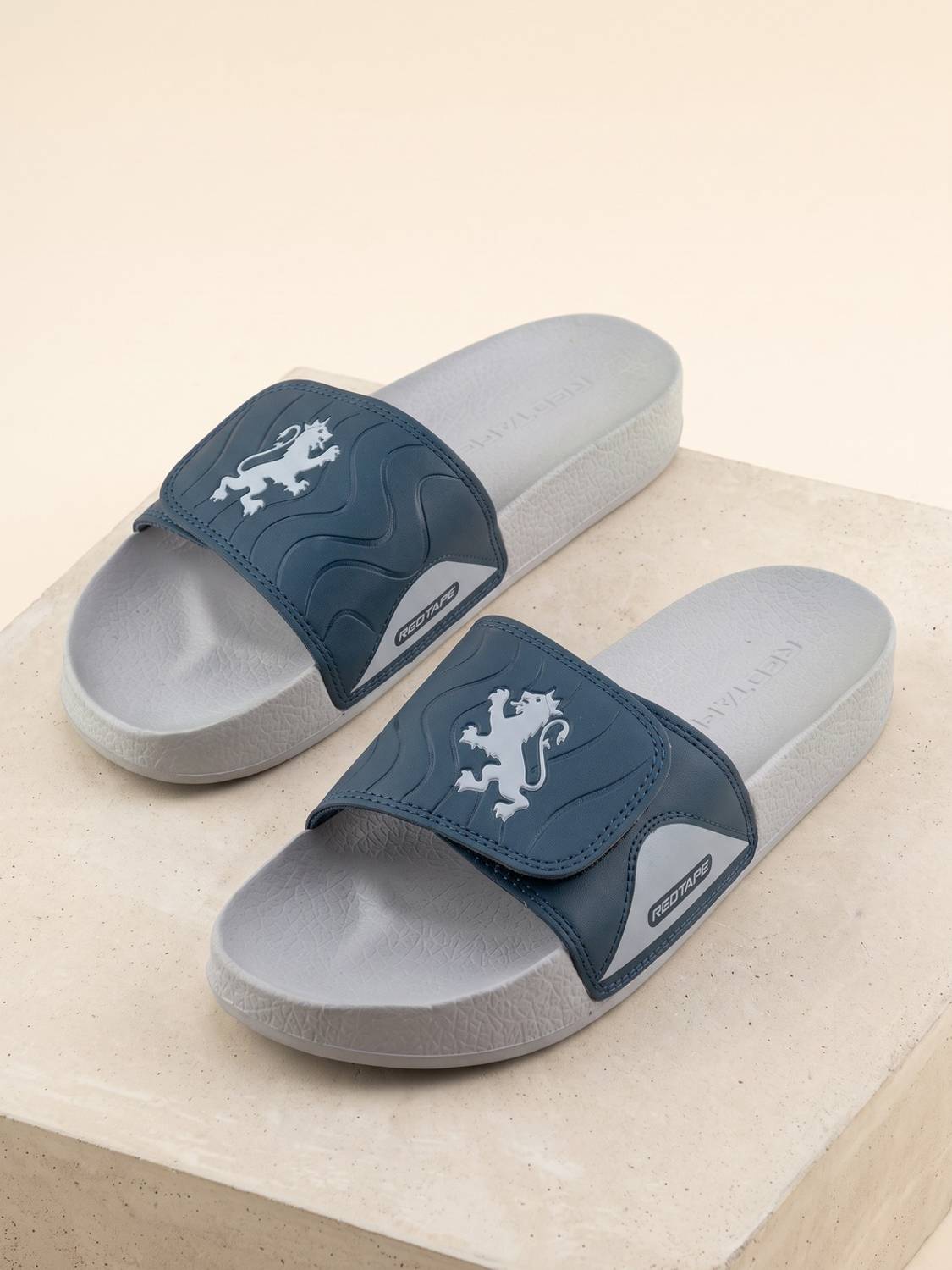 RED TAPE Men Red Slides