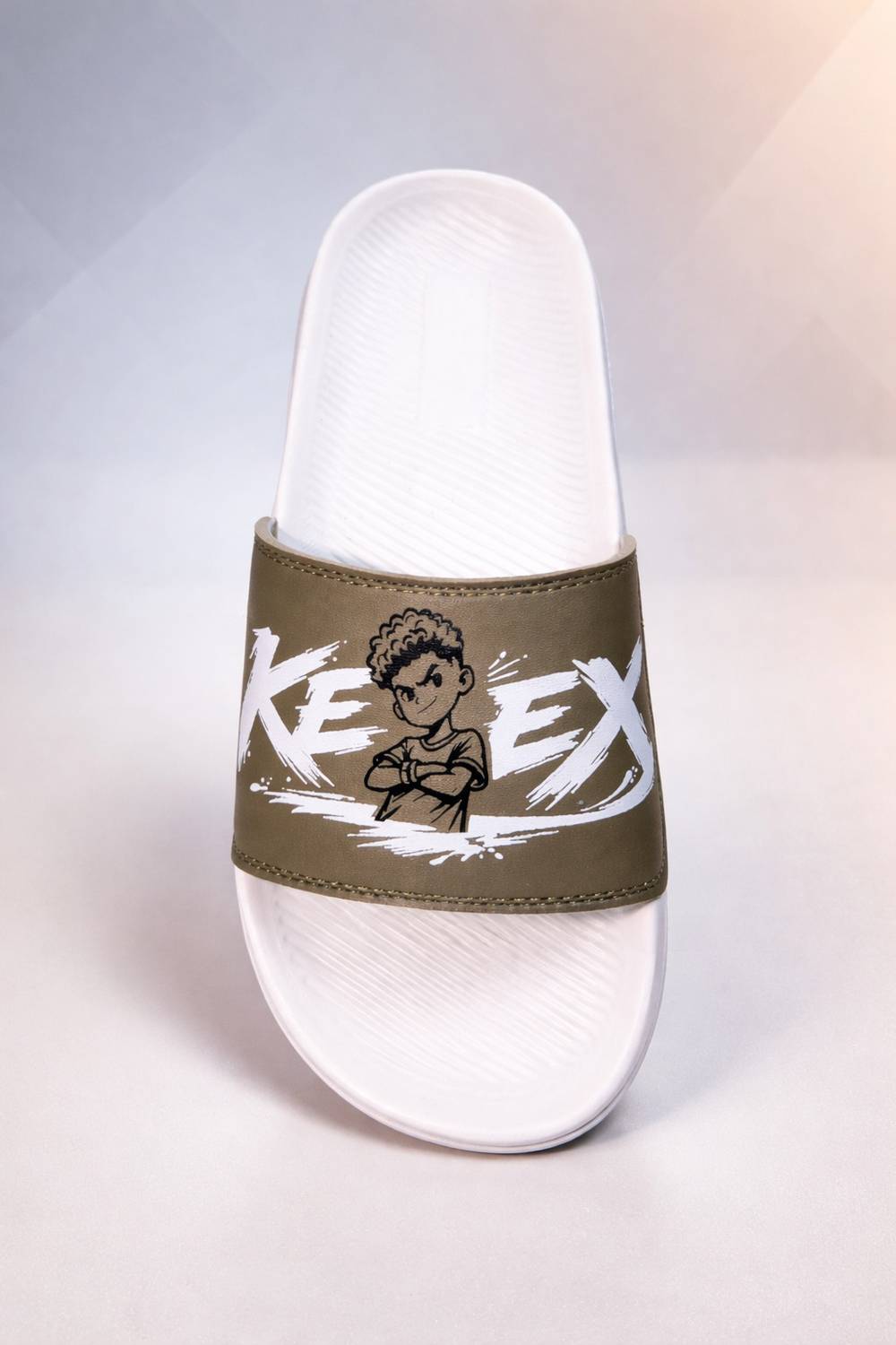 keex Men White Slides - Image 4