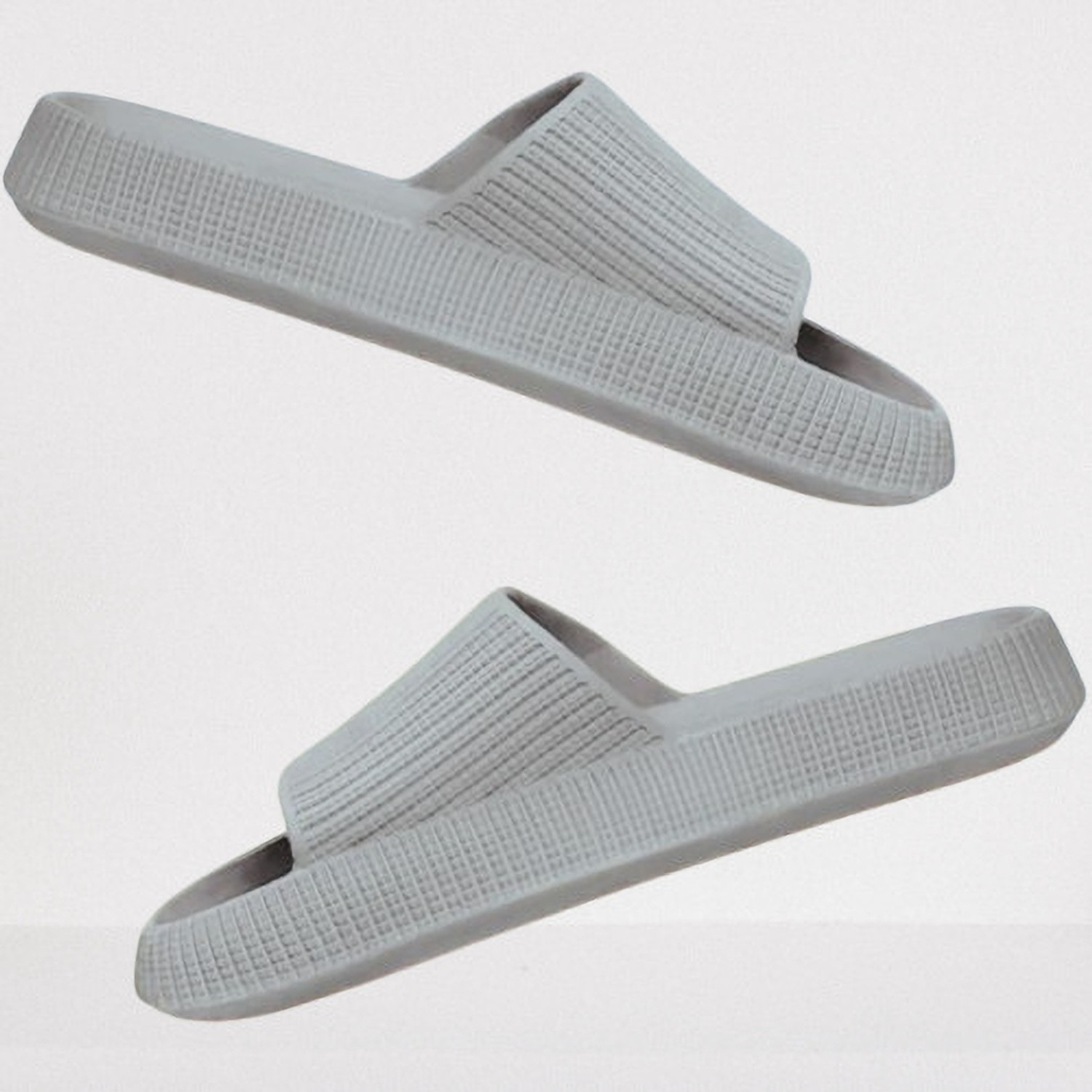 Image of Fuliva Men Slides (White, Grey, 7)