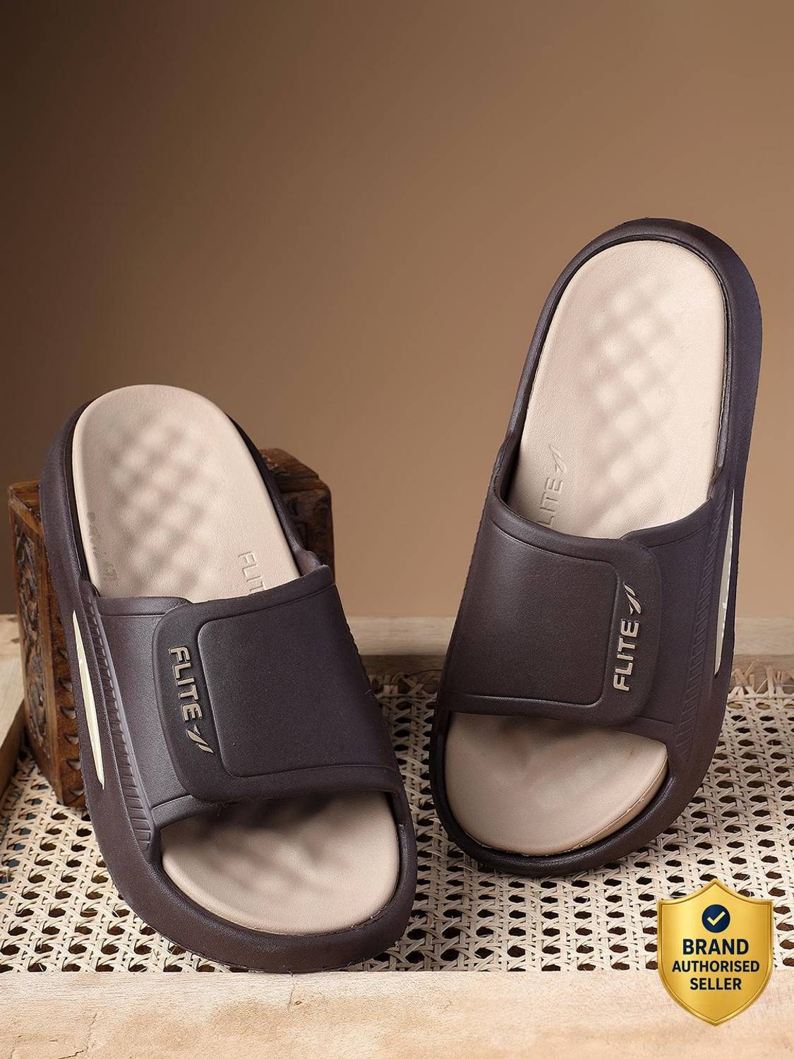 FLITE Men Slides Brown - Image 1