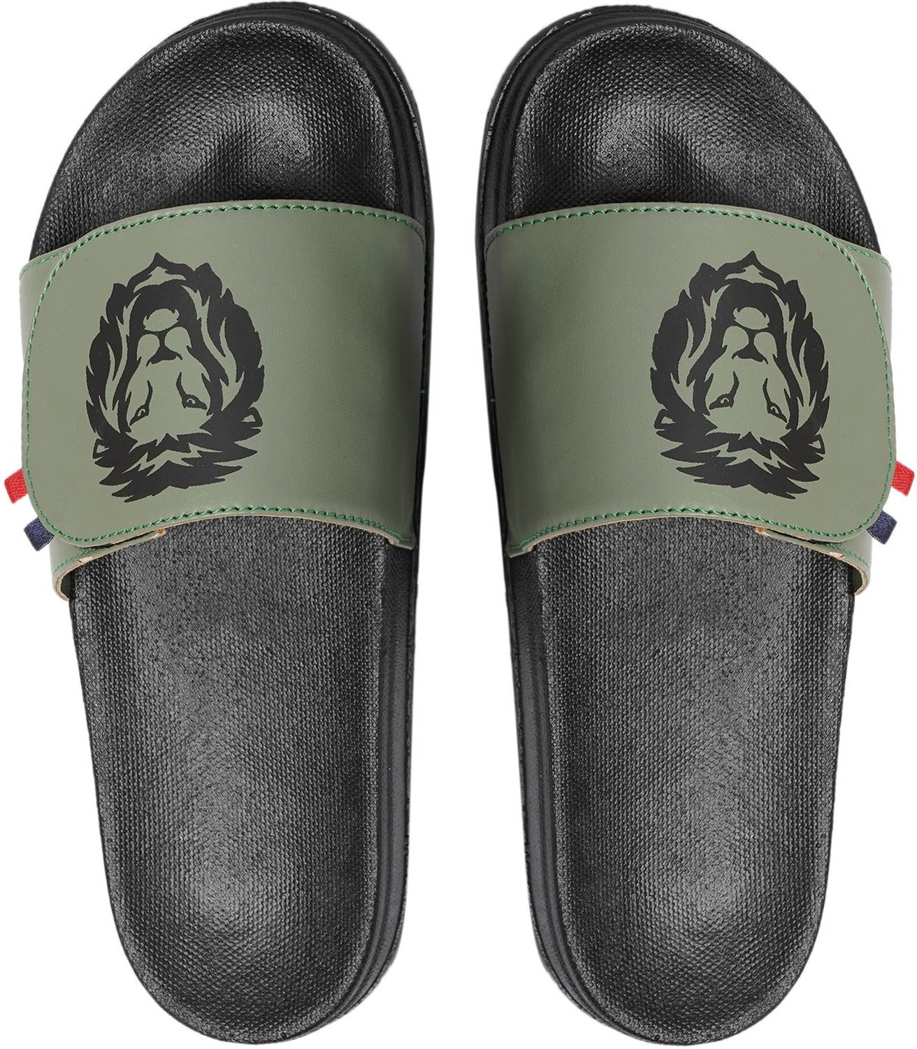 Shoe Mate Men Green Slides - Image 2