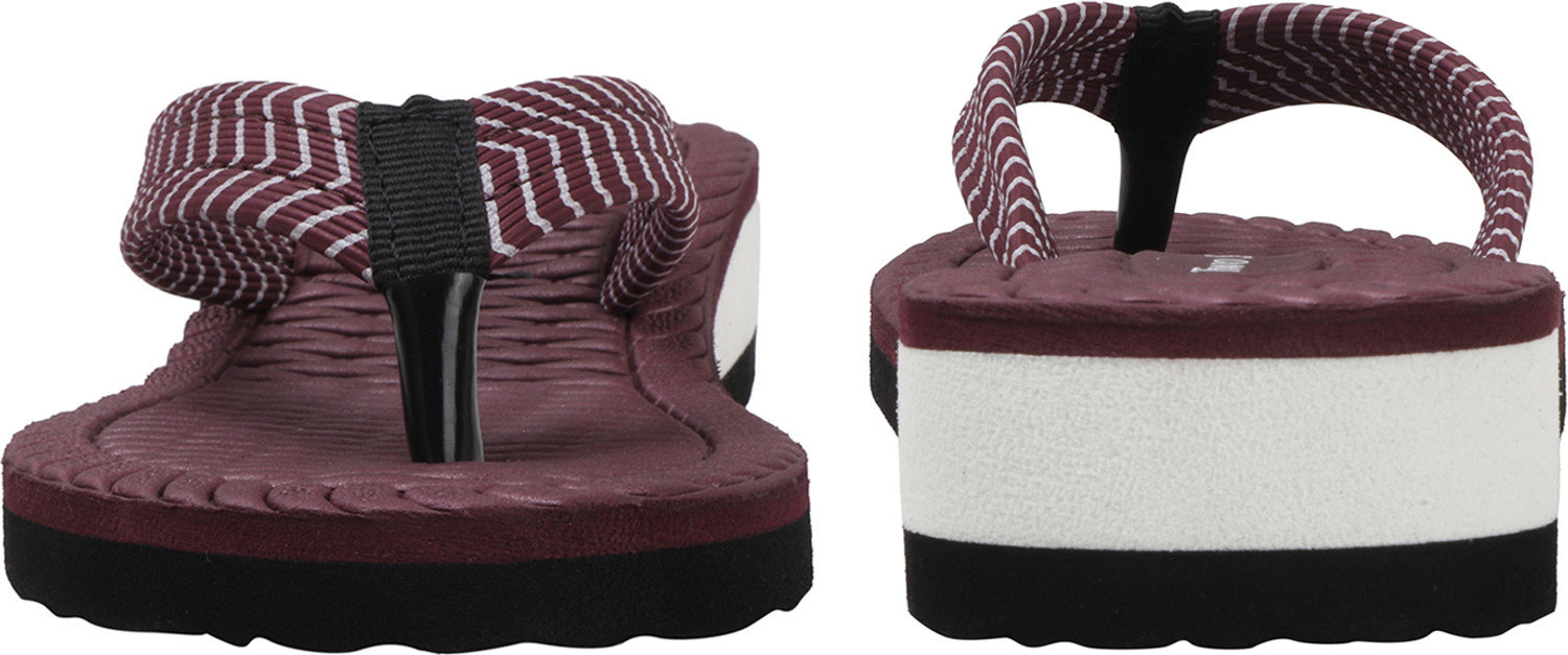 Image of TWO SOFT Women Slippers (Maroon, Brown, 6)