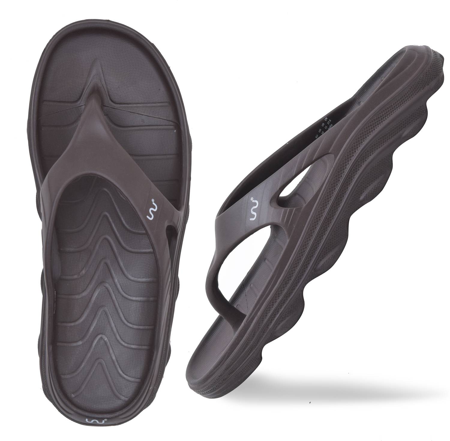 Doubleu Men Riva Thong C Brown Flip Flops - Image 1