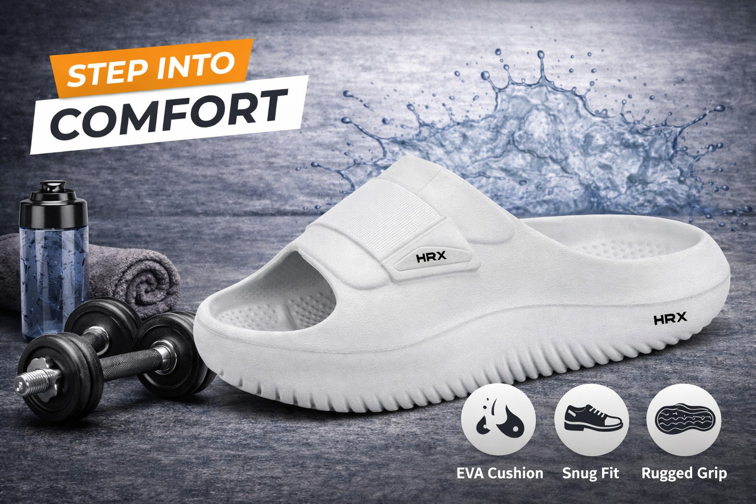 Image of HRX by Hrithik Roshan Men Flip Flops