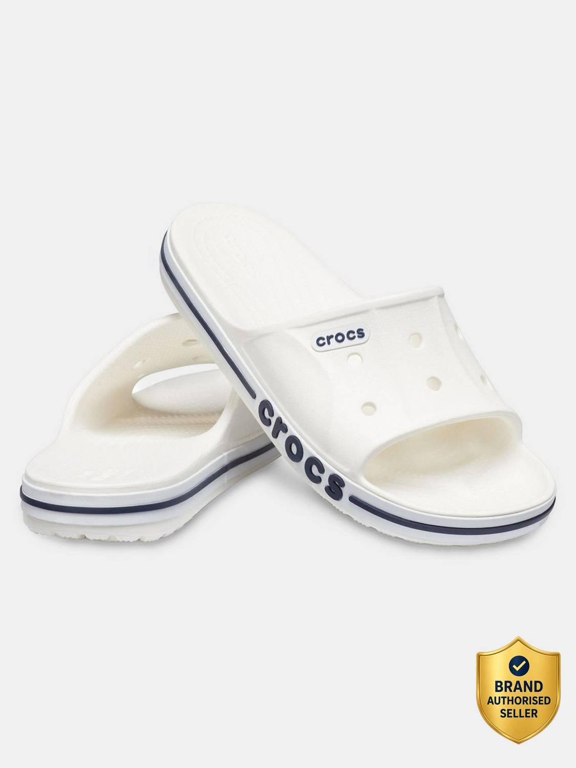 CROCS Unisex Bayaband Slides White