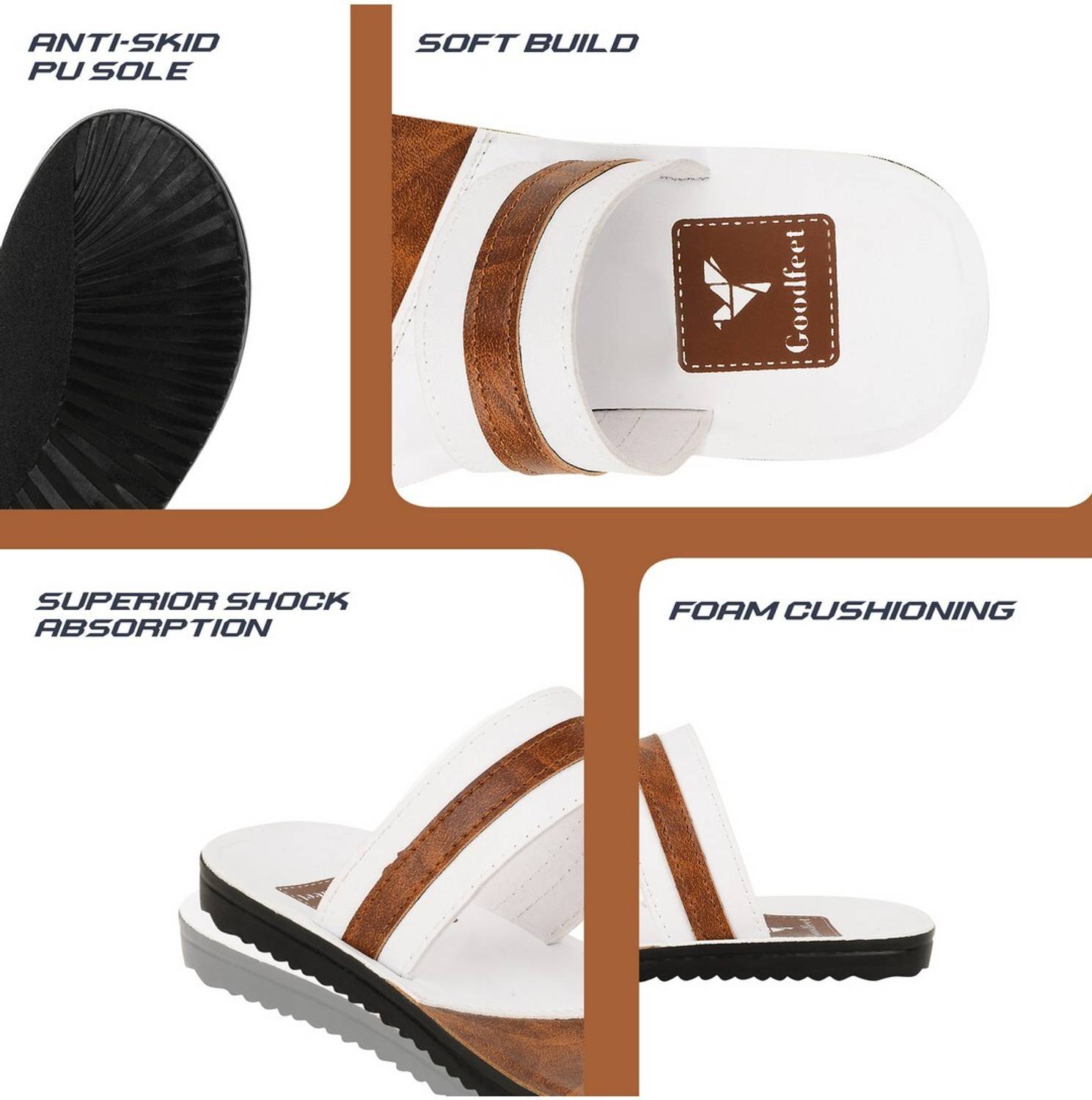 Goodfeet Men Brown Slippers - Image 4