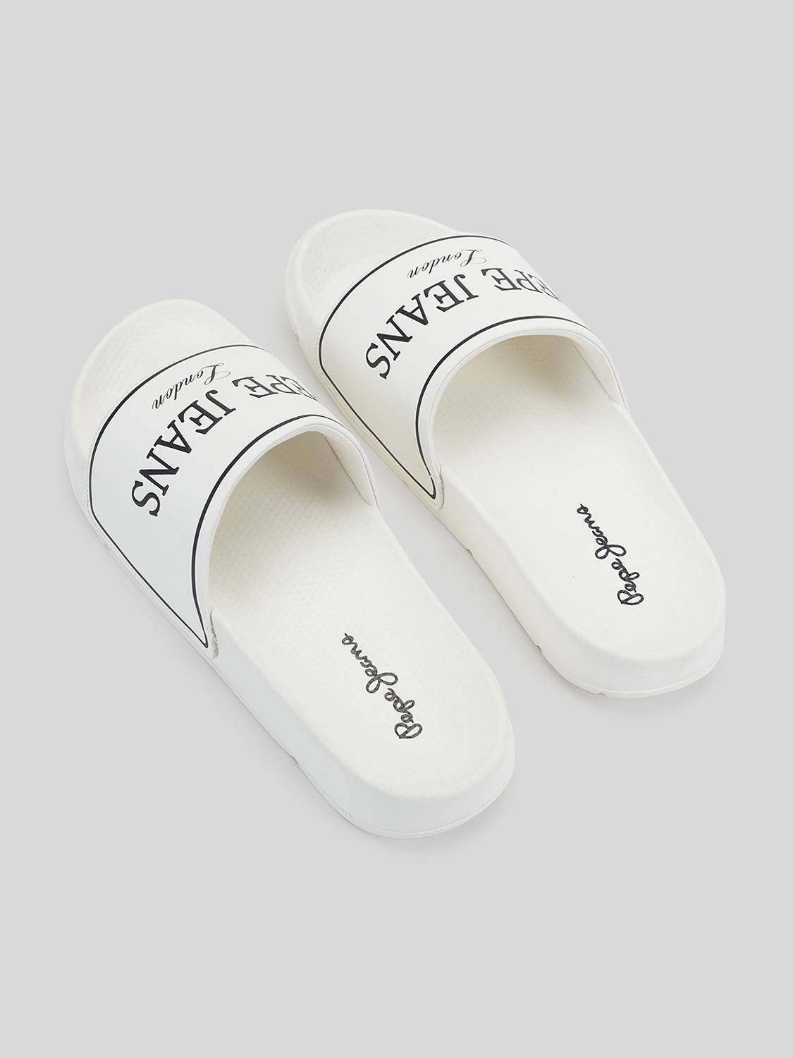 Pepe Jeans Men White Slides - Image 4