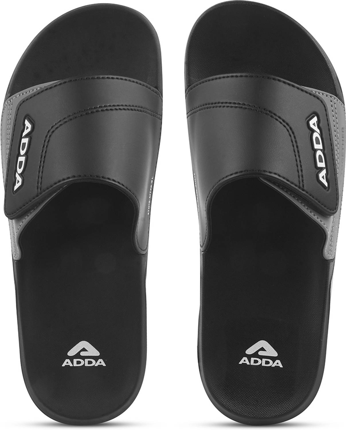 Adda Men Black Slides - Image 4