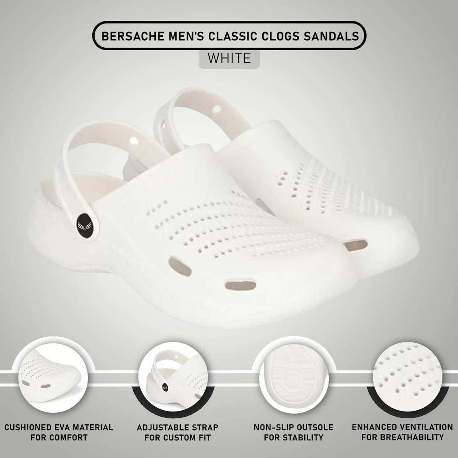 BERSACHE Men Slides White - Image 5