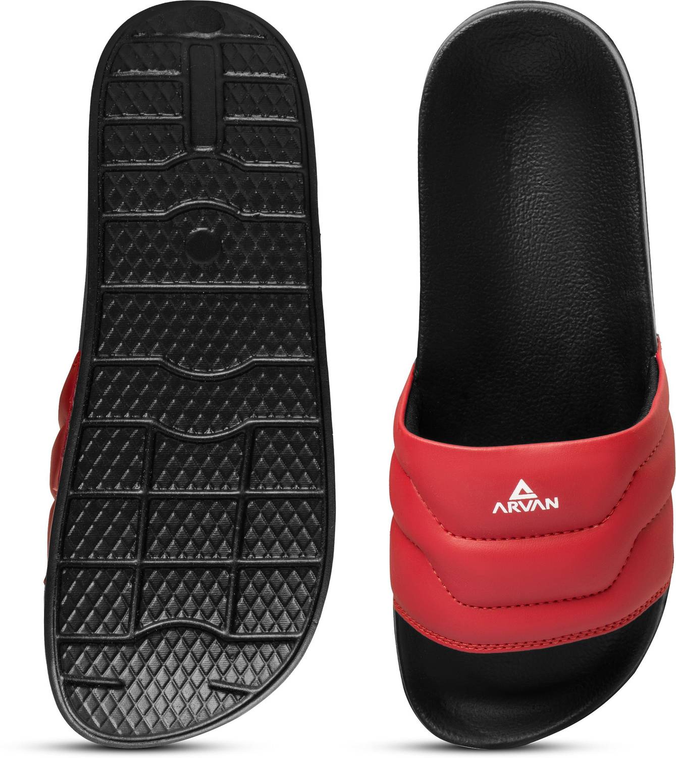 ARVAN Men Red Slides - Image 2