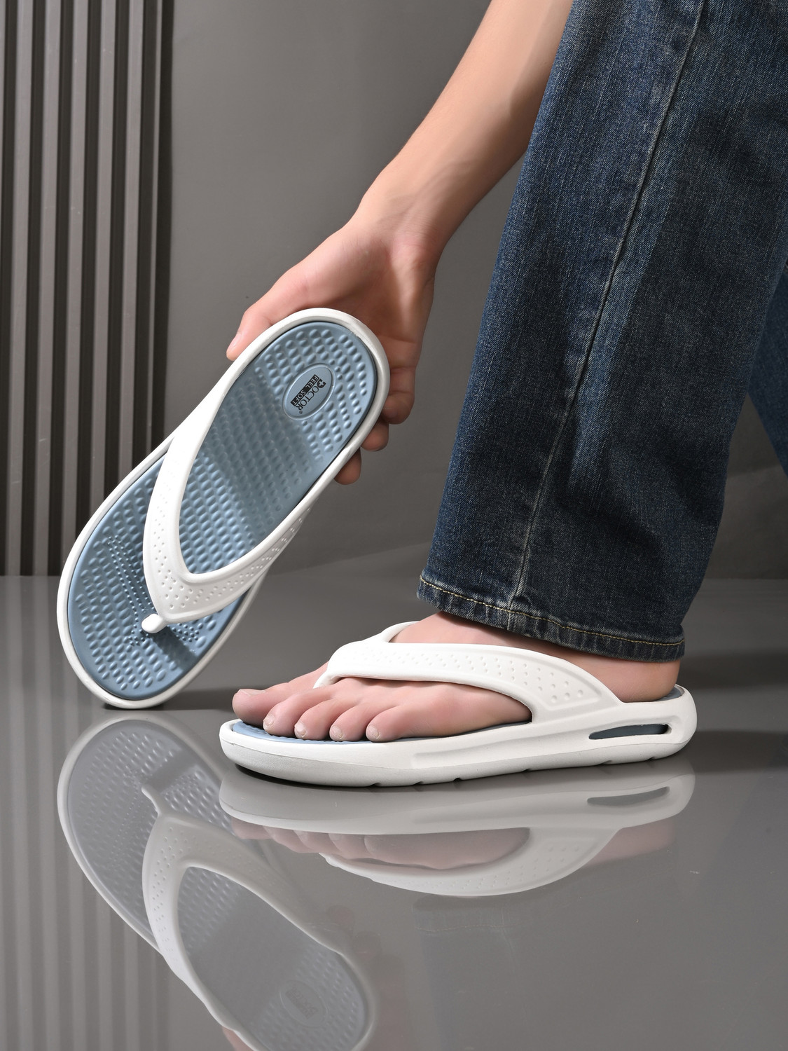 Image of DOCTOR FEEL SOFT Men Men Orthopedic Slippers|Soft Cushion|Anti-Skid|Arch Support|Daily Wear Slippers Slippers