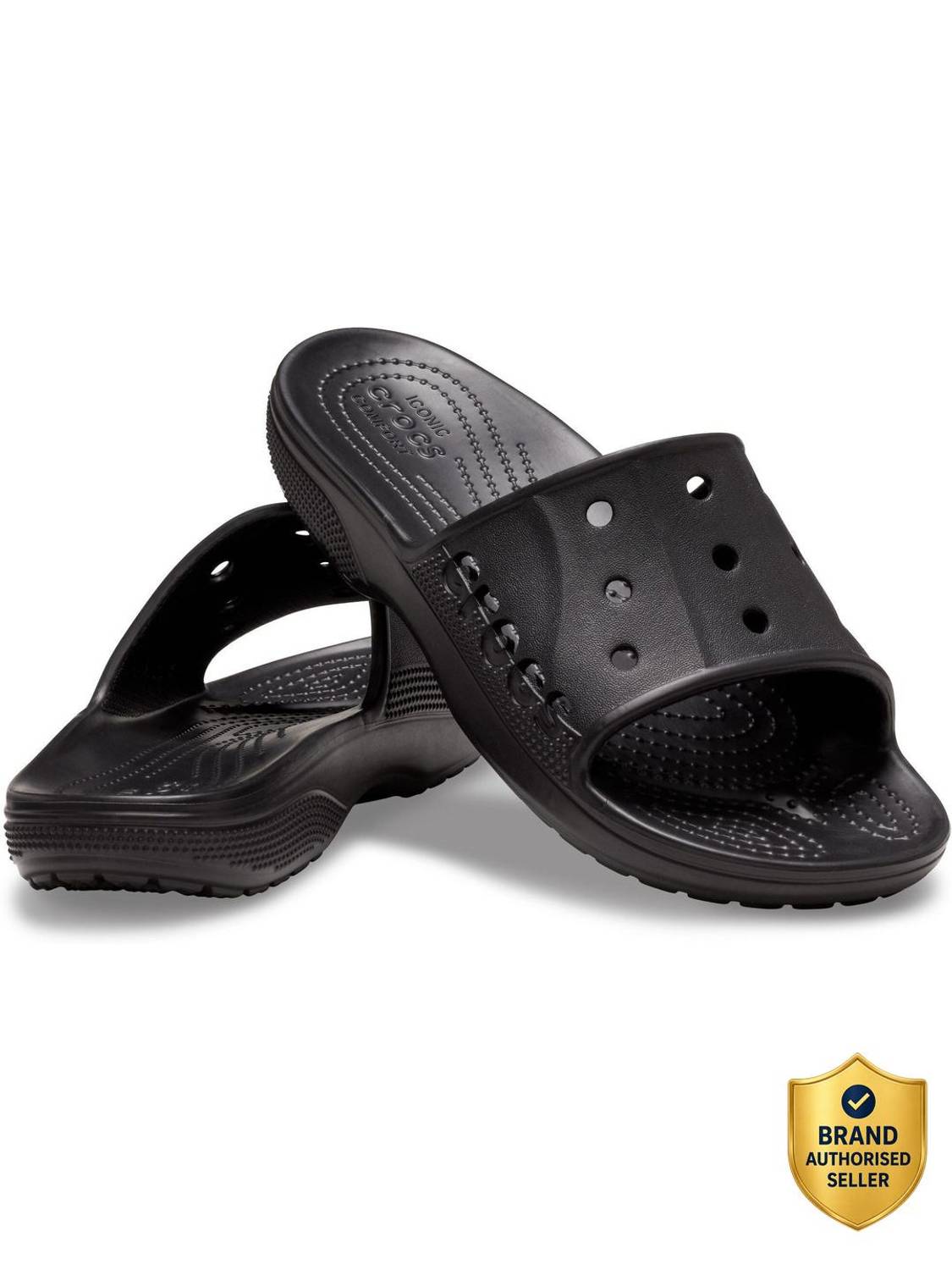 CROCS Unisex Baya II Slides (Black)