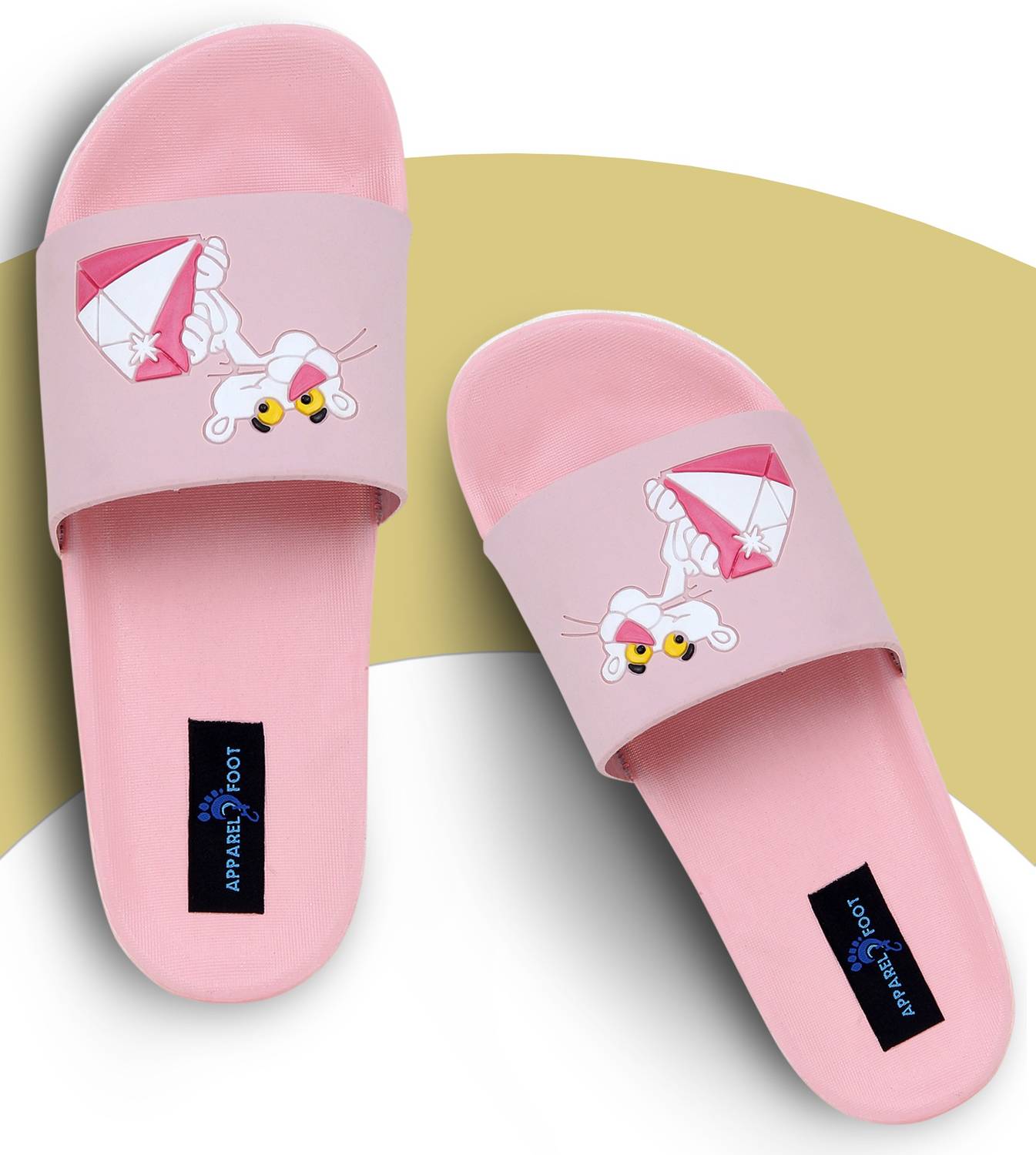 Apparel4Foot Women Flip flops for girls women Pink Panther Printed Slippers| Women Home Slides| Girls Casual Chappals| Girls Footwear| Perfect Flipflops For Daily Wear| Walking Slippers for girls women Slides