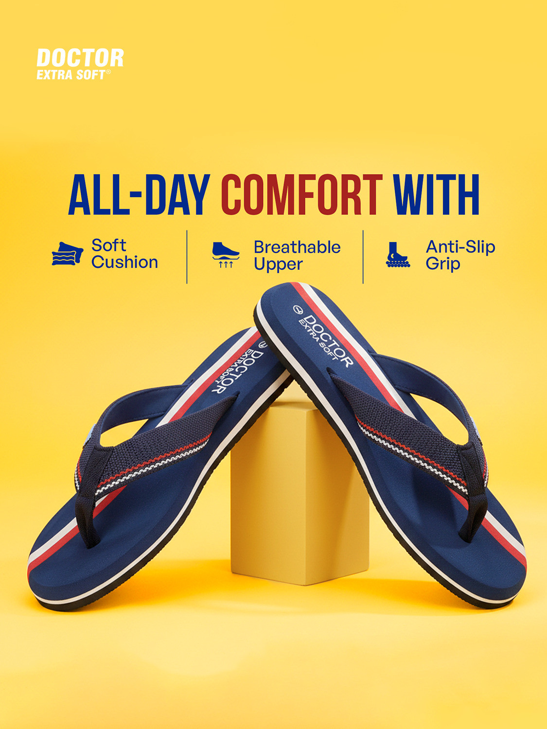 Image of DOCTOR EXTRA SOFT Men House Slipper| Lightweight Durable | Super Soft Comfortable for Men's D-33 Flip Flops