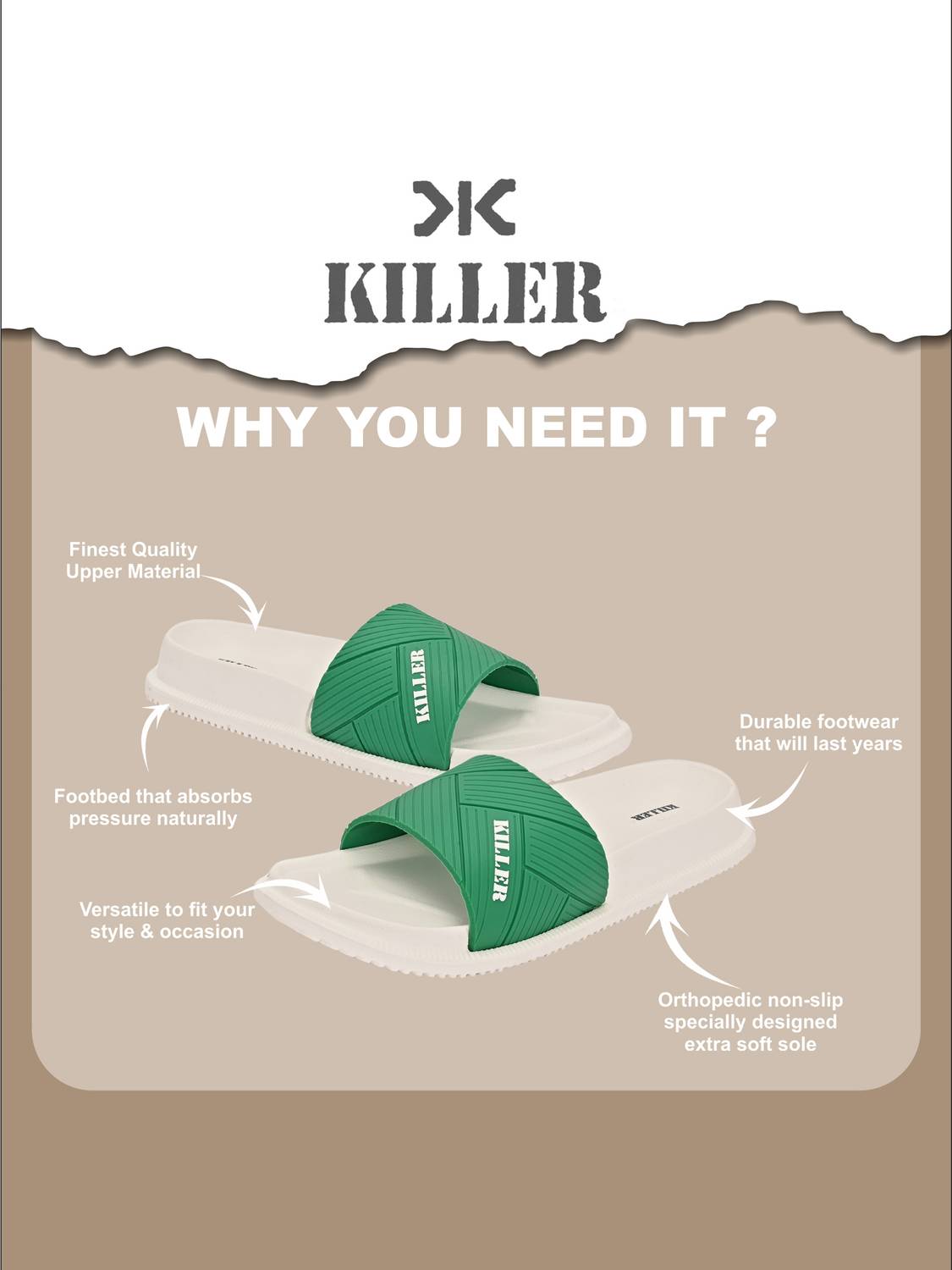 KILLER Men Soft Comfortable Slippers - Image 4