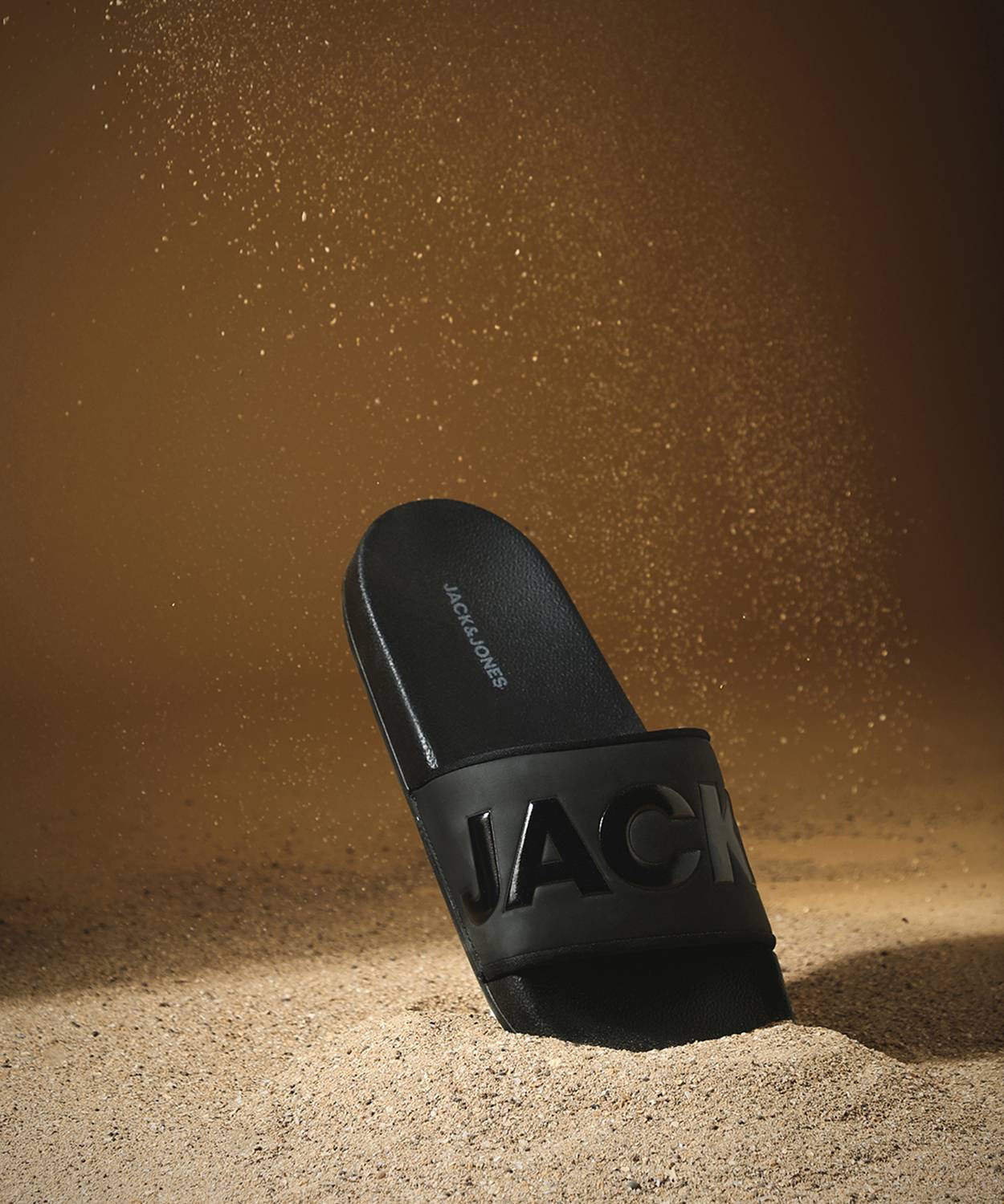 JACK & JONES Men Black Slides