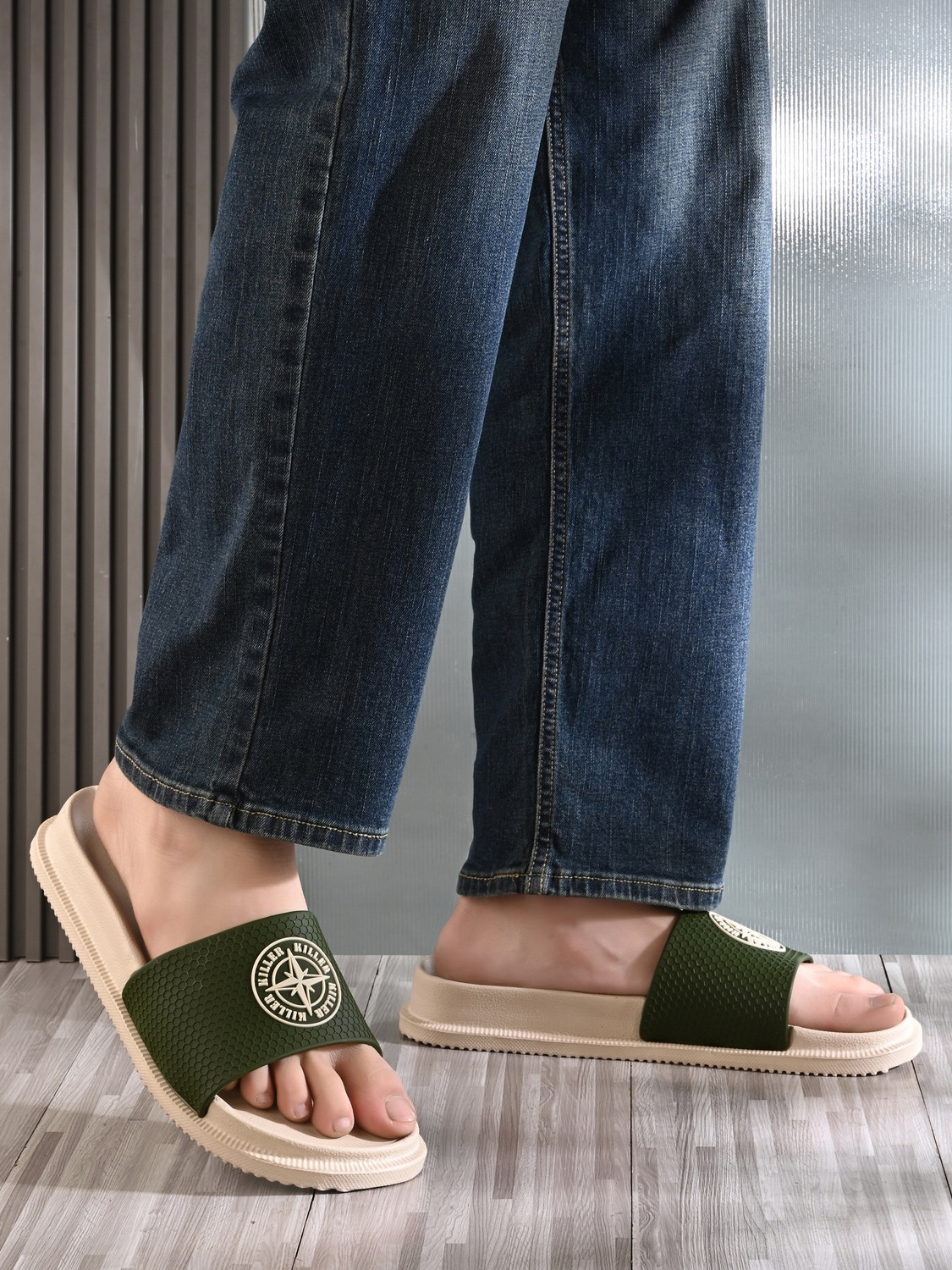 Image of KILLER Men Soft Comfortable Chappal Casual Lightweight Men Slippers for Daily Wear Slides