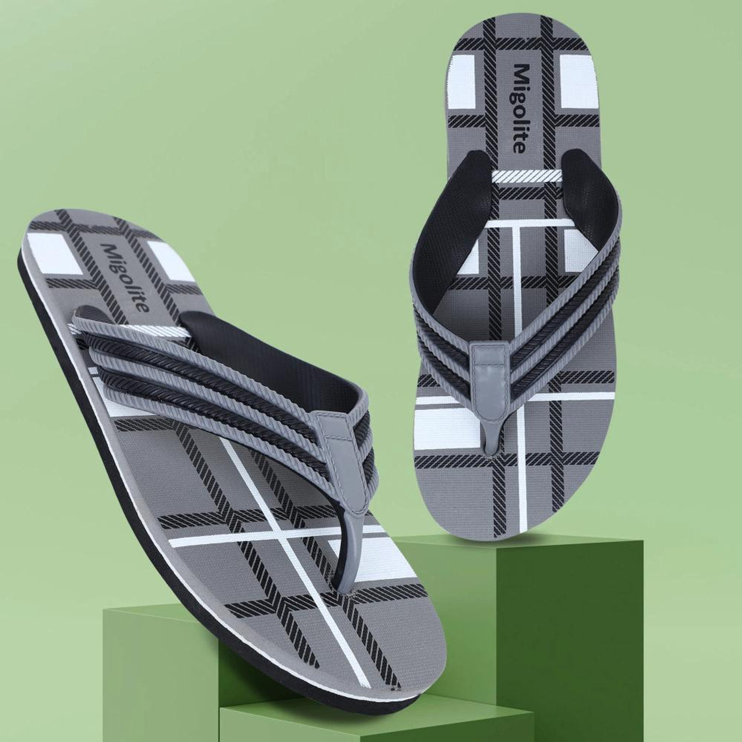 Image of MIGOLITE Men Slippers (Grey, 10)