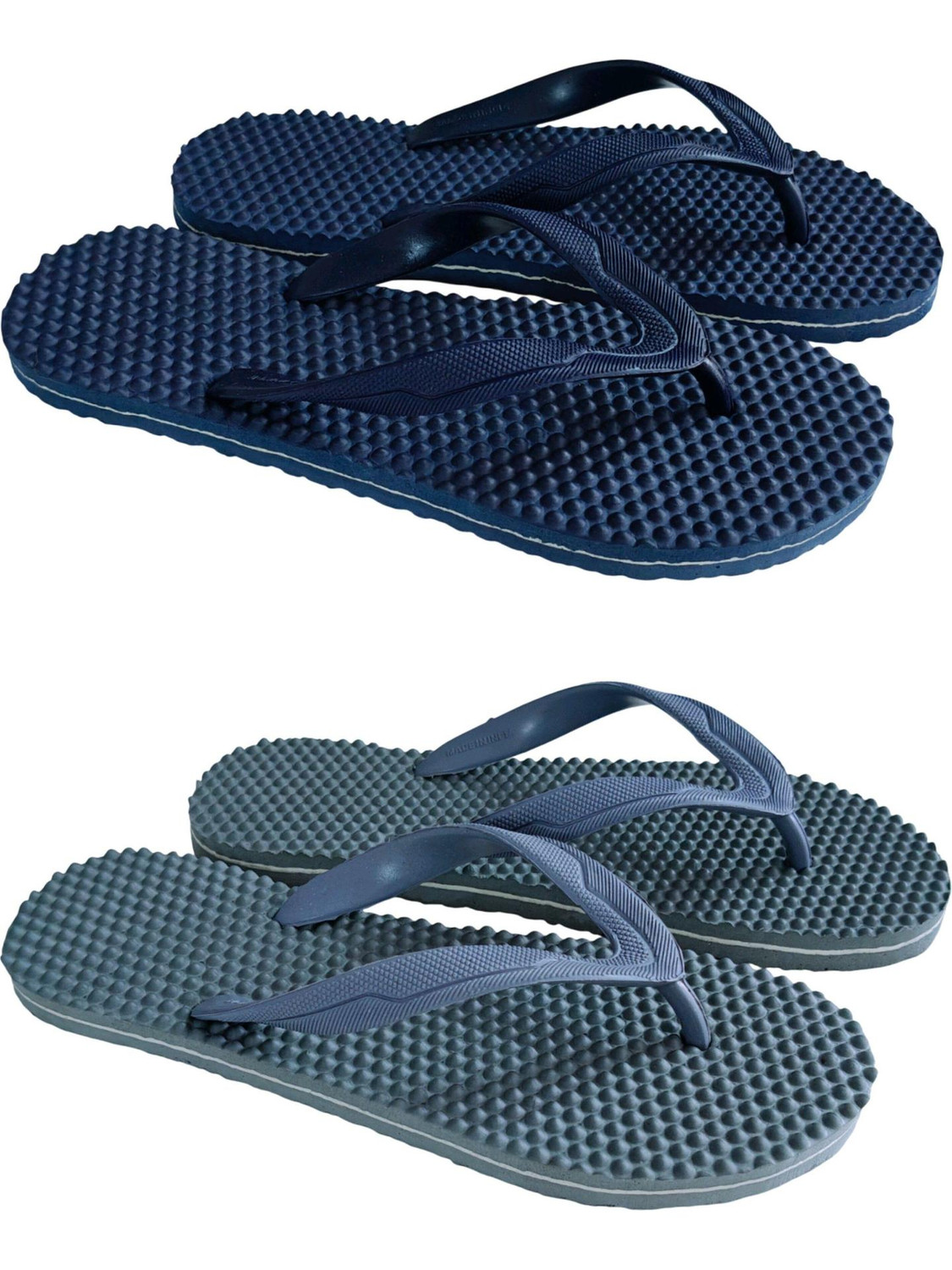 Image of BreeZy Men Men Health Massager Flip Flops Combo Pack of 2 Rubber Strap Daily Wear Slippers Slippers
