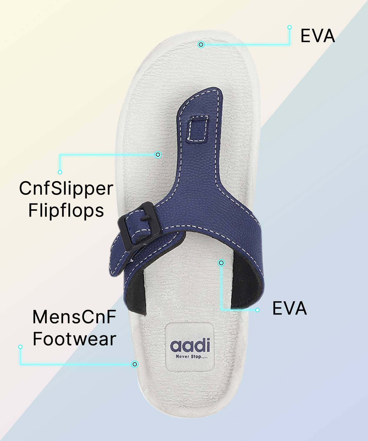 aadi EVA Ultralightweight Men Slippers - Image 3