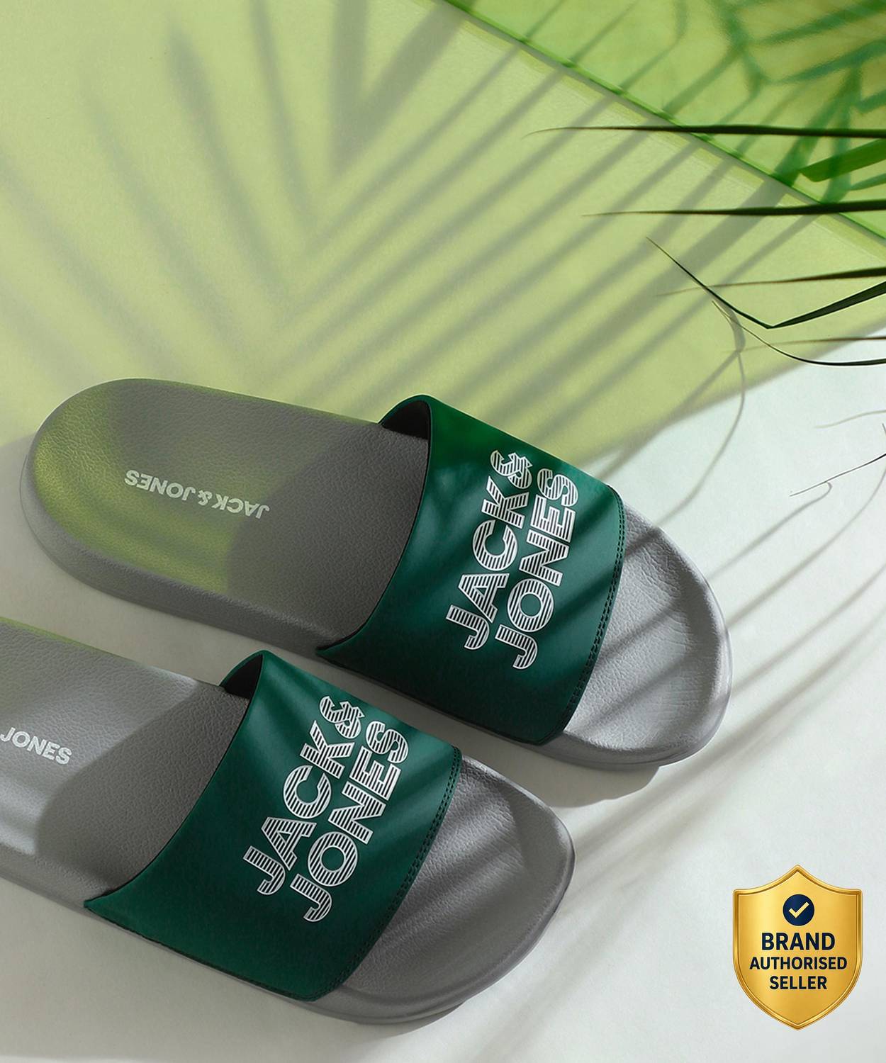 JACK & JONES Men Slides Green