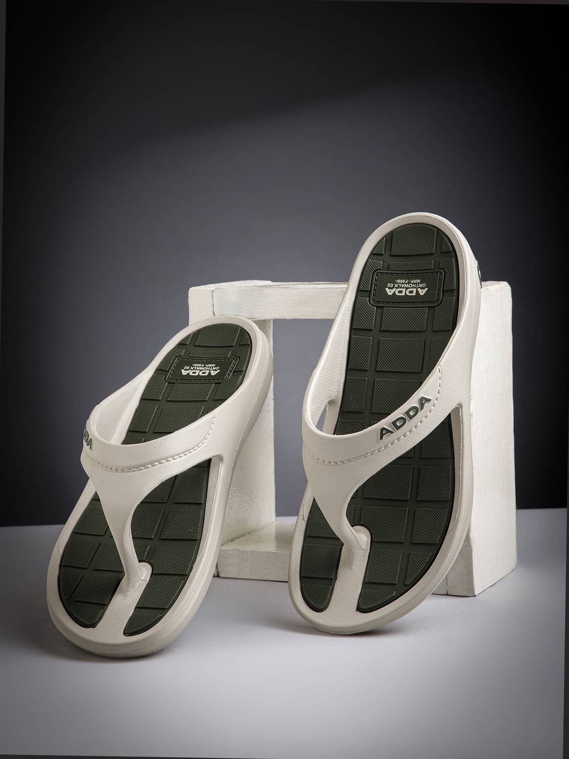 Adda Men White Flip Flops - Image 2