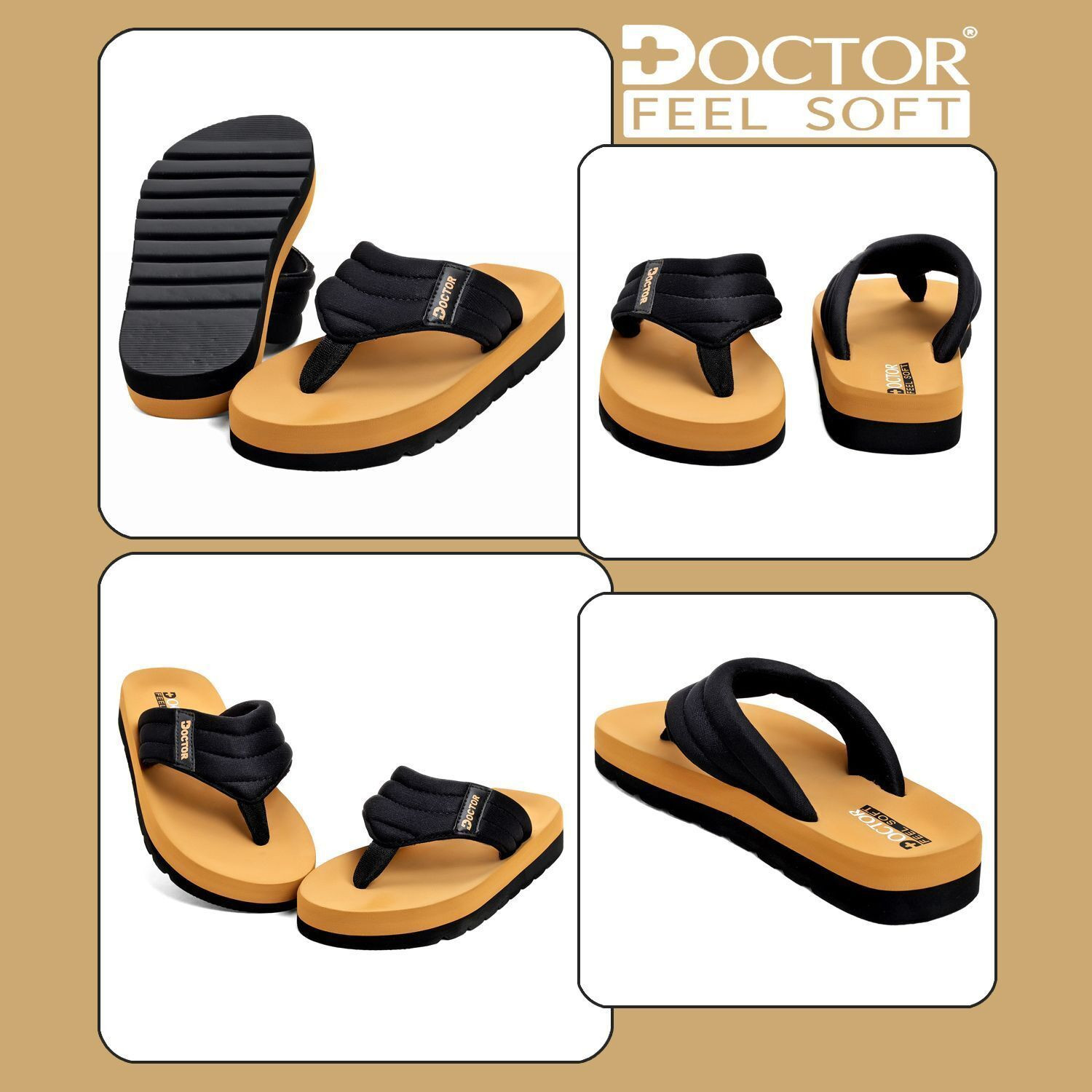 Image of DOCTOR FEEL SOFT Men Casual Slippers with Soft Sole Lightweight Comfort for Regular Daily Use! Slippers