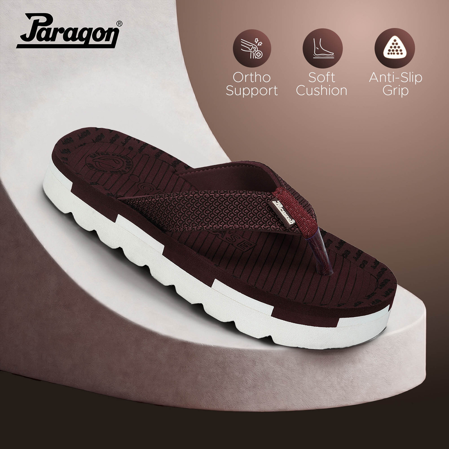 Image of Paragon Women Orthopedic Strong Grip Arch Support Foot Pain Relief Flip Flops