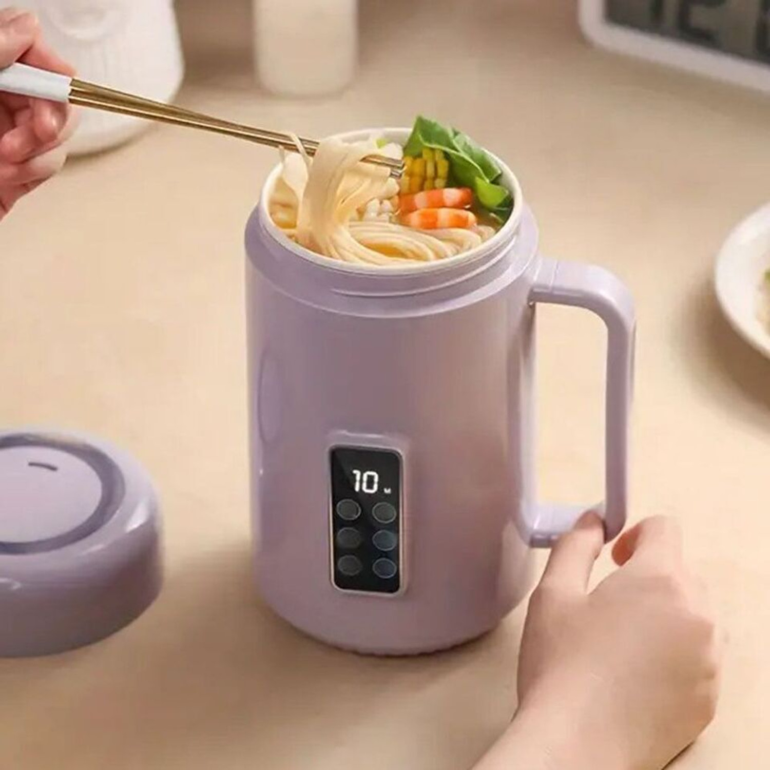 Image of Kinzilla Electric Personal Portable Mini Travel Rice Cooker Stewing Soup Heating Cup Slow Cooker