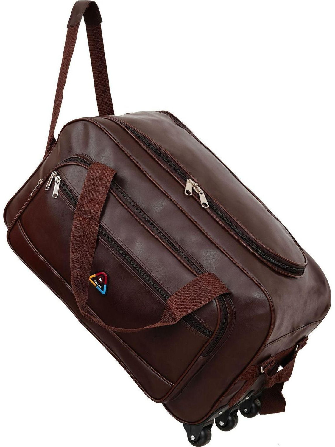 Image of MayFay Waterproof 3-in-1 Travel Bag with Trolley Wheels | Heavy Faux Leather Small Travel Bag - Big