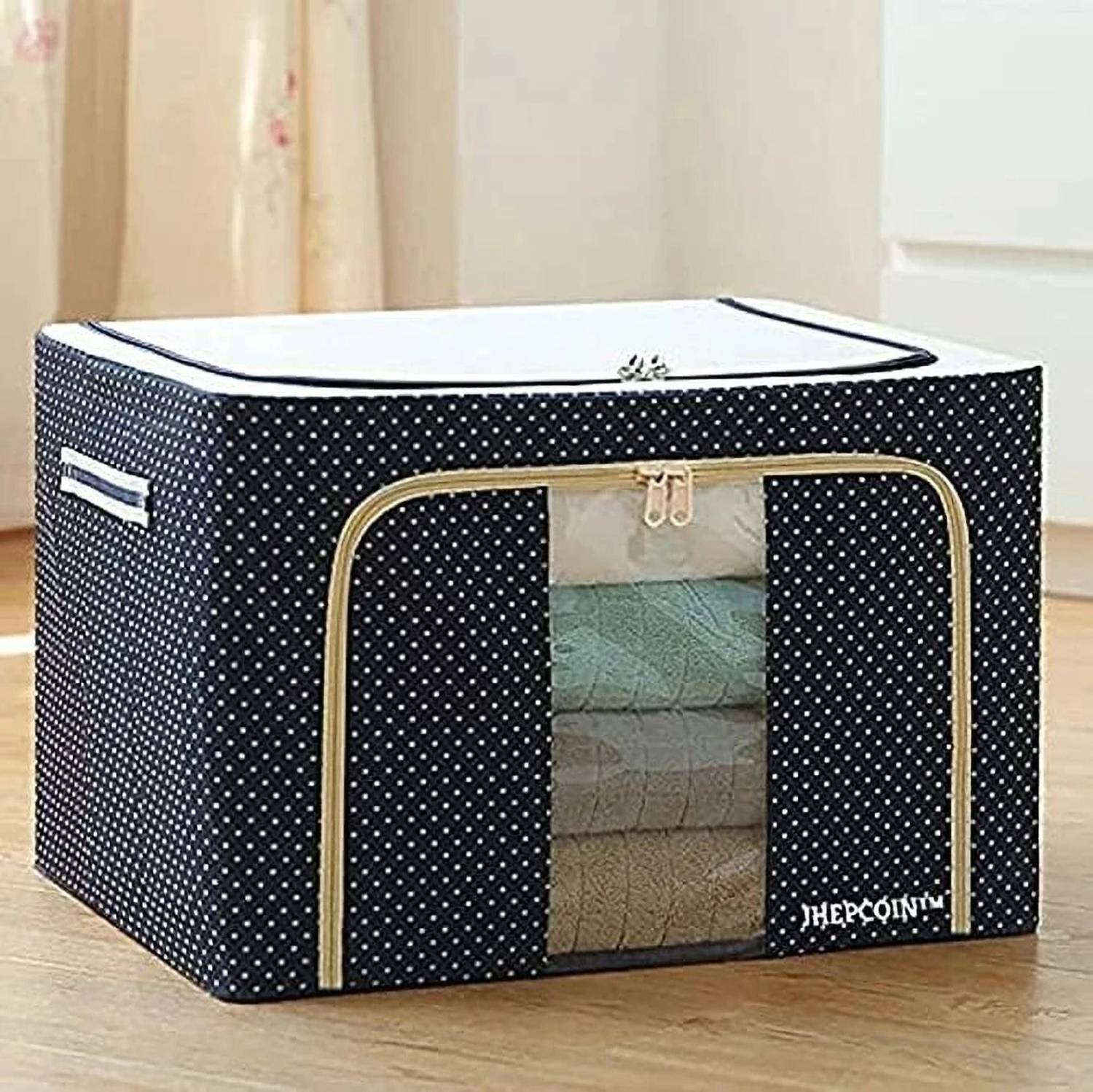 Atirap Foldable Cloth Storage Boxes for Wardrobe Organizer 66 Litre Pack of 1 Small Travel Bag