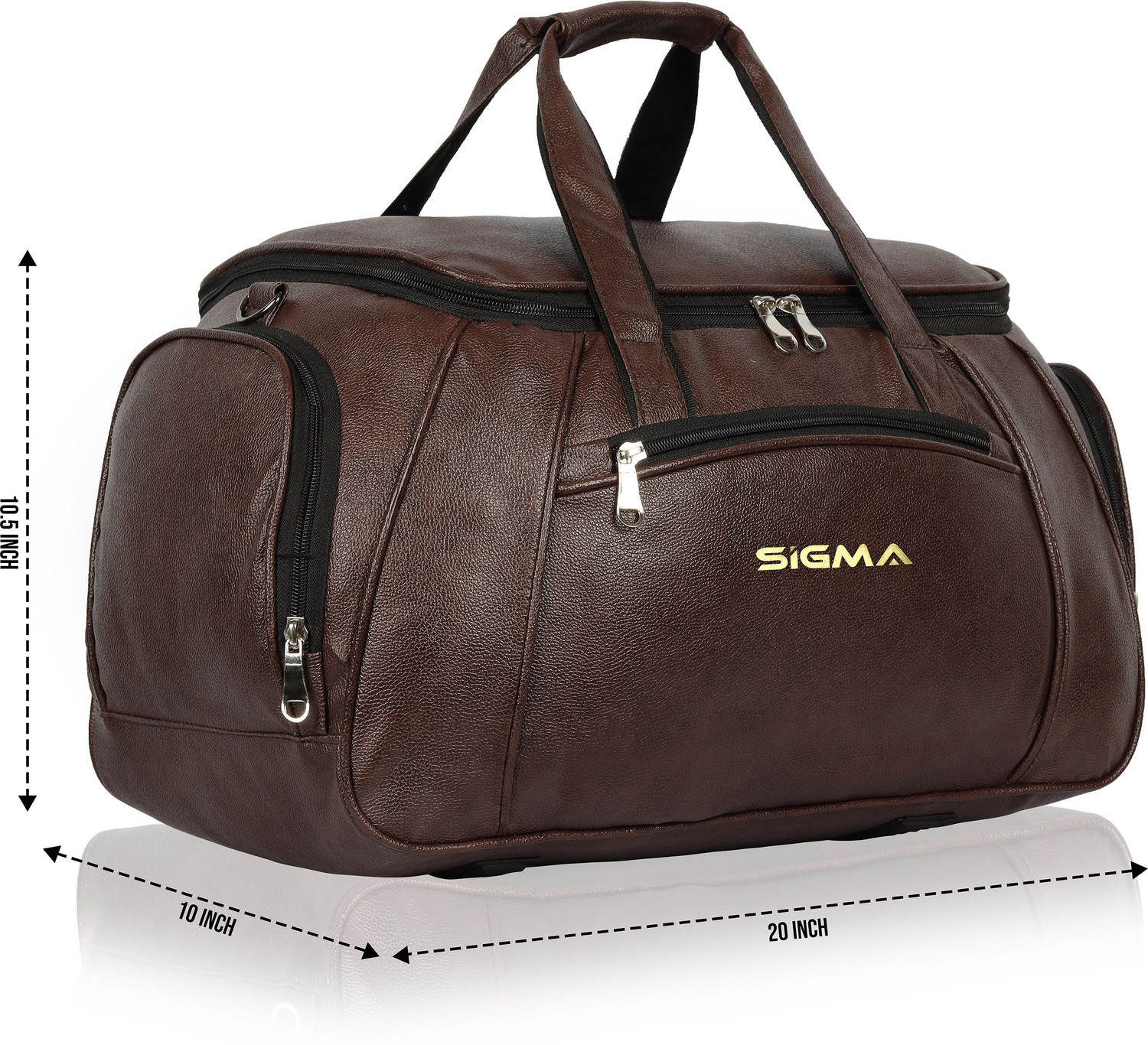 Image of sigma bags Premium Travel Bags Vegan Leather Luggage Bags For men and Women Small Travel Bag - Medium